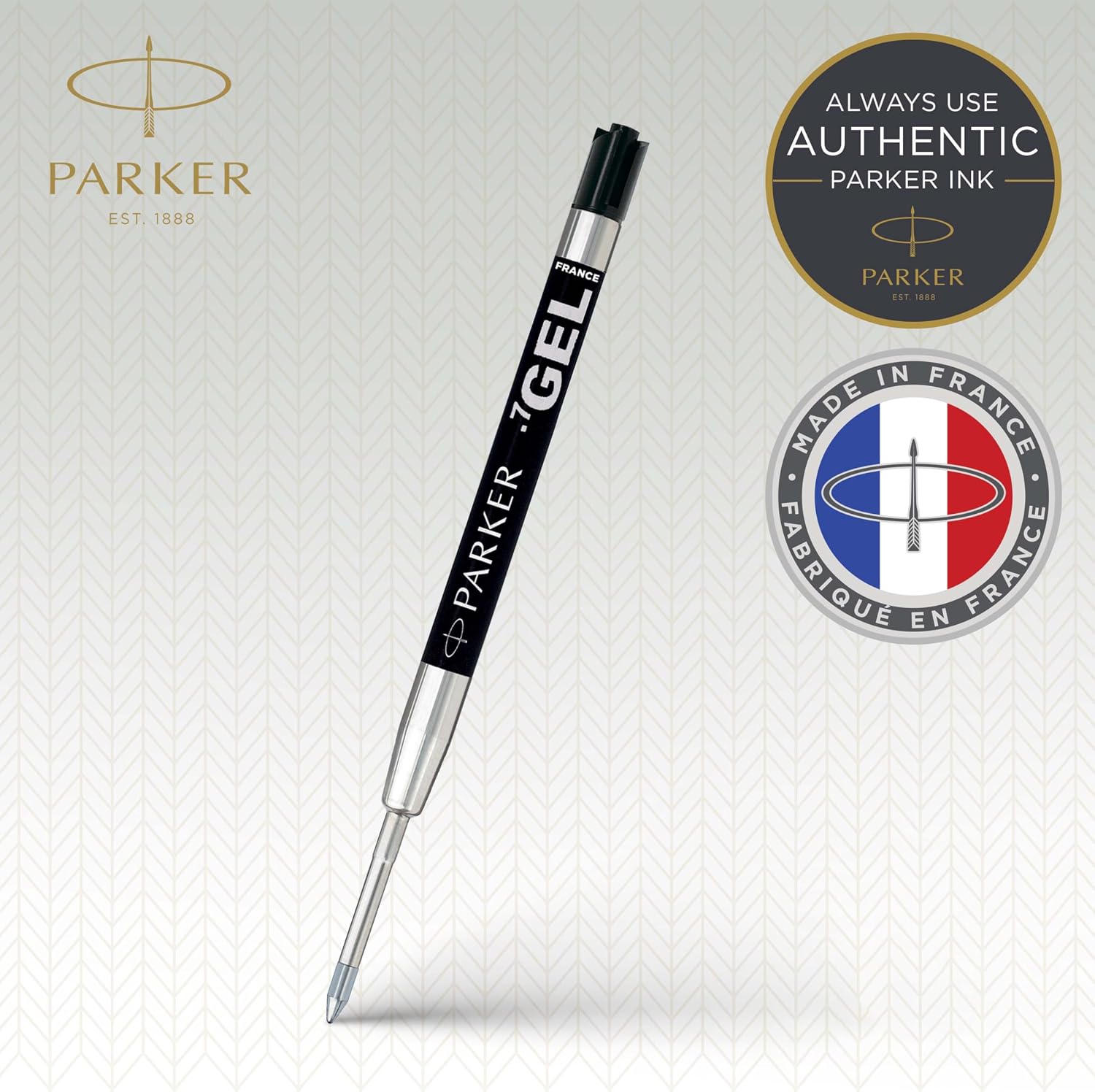 Parker Refill for Parker Retractable Gel Ink Roller Ball Pens, Medium Conical Tip, Black Ink, 2/Pack