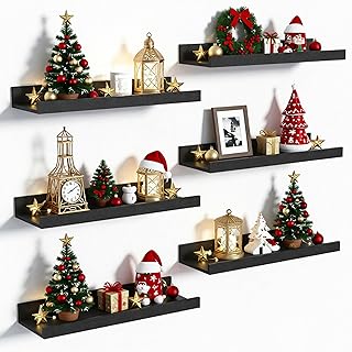 upsimples Floating Shelves for Wall, Wall Shelves for Decor Storage Set ...