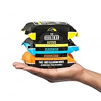 Vista 6 de Toallitas limpiadoras activas/limpiadoras/energizantes para hombre + cuerpo - Paquete de 3 (90 unidades)