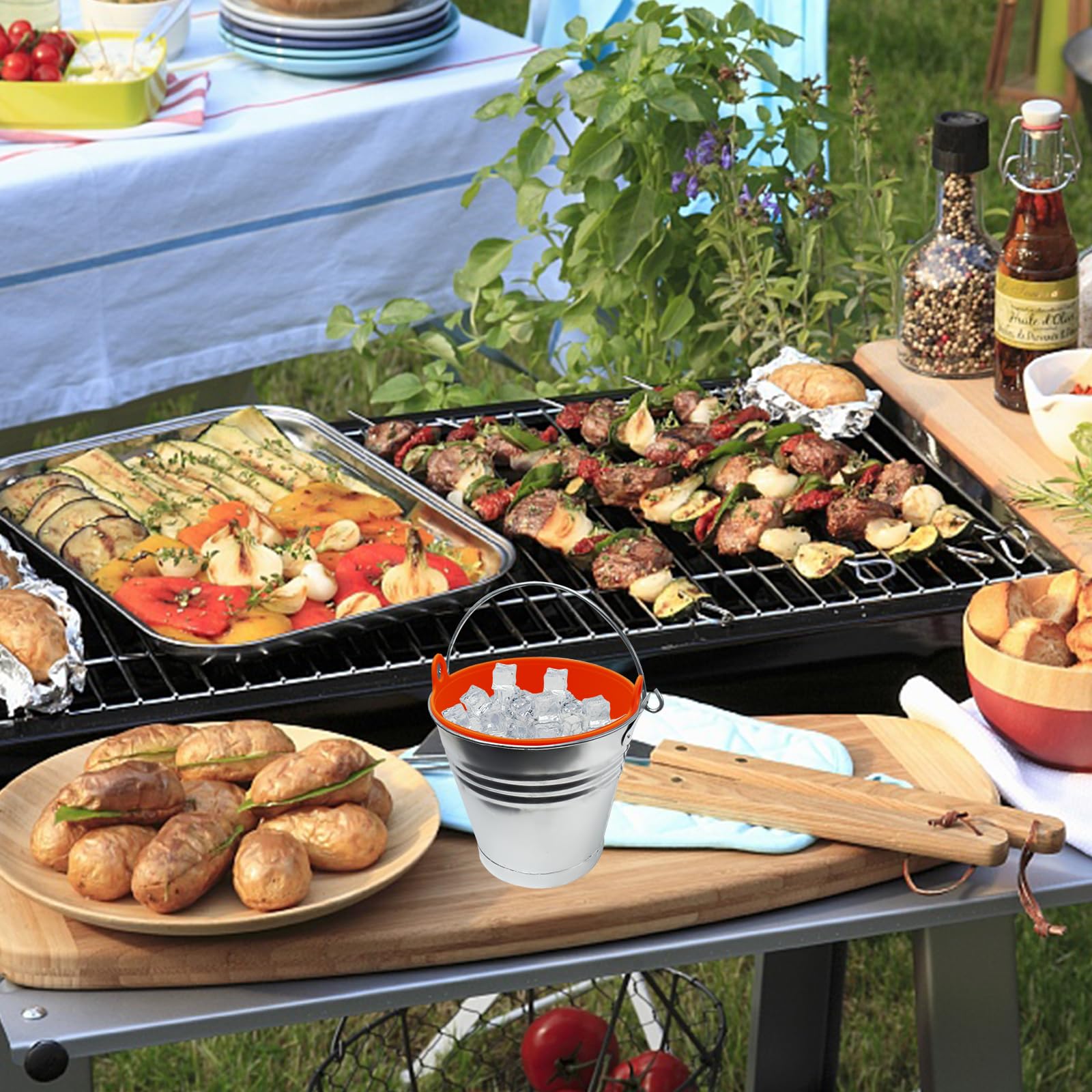 Lot de 2 revêtements de seau à graisse en silicone pour Traeger