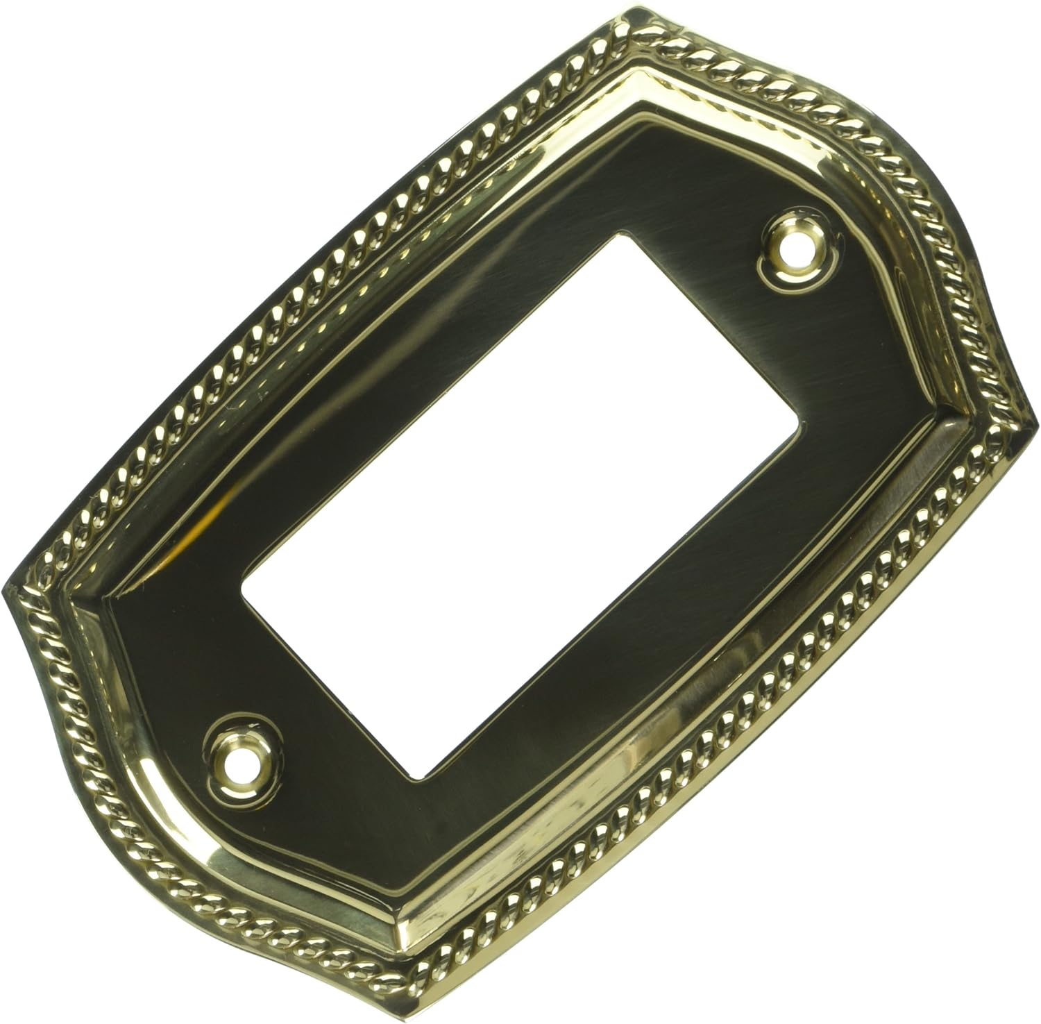 Baldwin 4796030 Single GFCI Rope Switch Plate, Bright Brass Switch