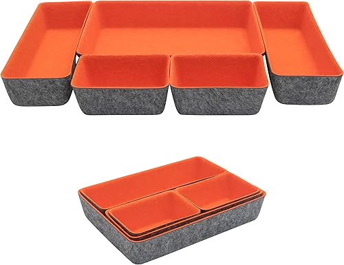 Teeo - Organizadores divisores de cajones - Bandejas de maquillaje para tocador - Organizador de cajones - Organizador de cajones de oficina -