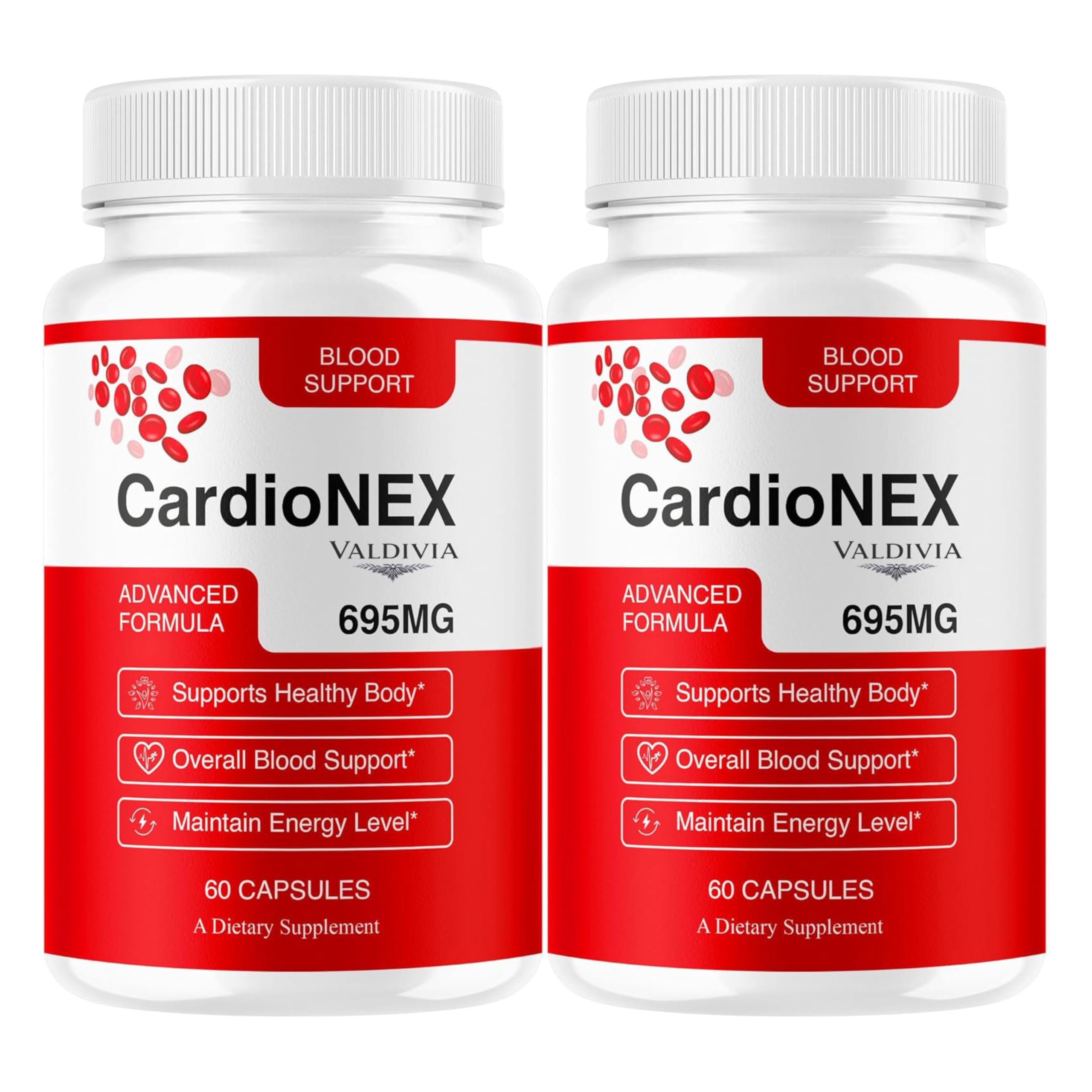 (2 Pack) CardioNEX - Official CardioNEX Premium Support Advanced Formula Capsules, CardioNex Daily Multivitamin Supplement Pills All Natural for Overall Health & Wellness, 120 Capsules for 2 Months