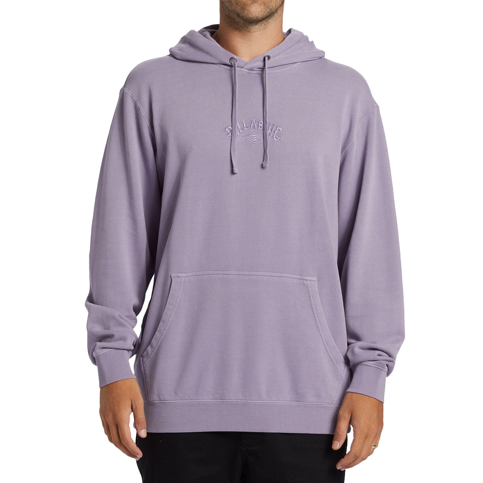 Billabong Men's Wave Washed Hoodie Fleece Sweatshirt, Purple Ash, L