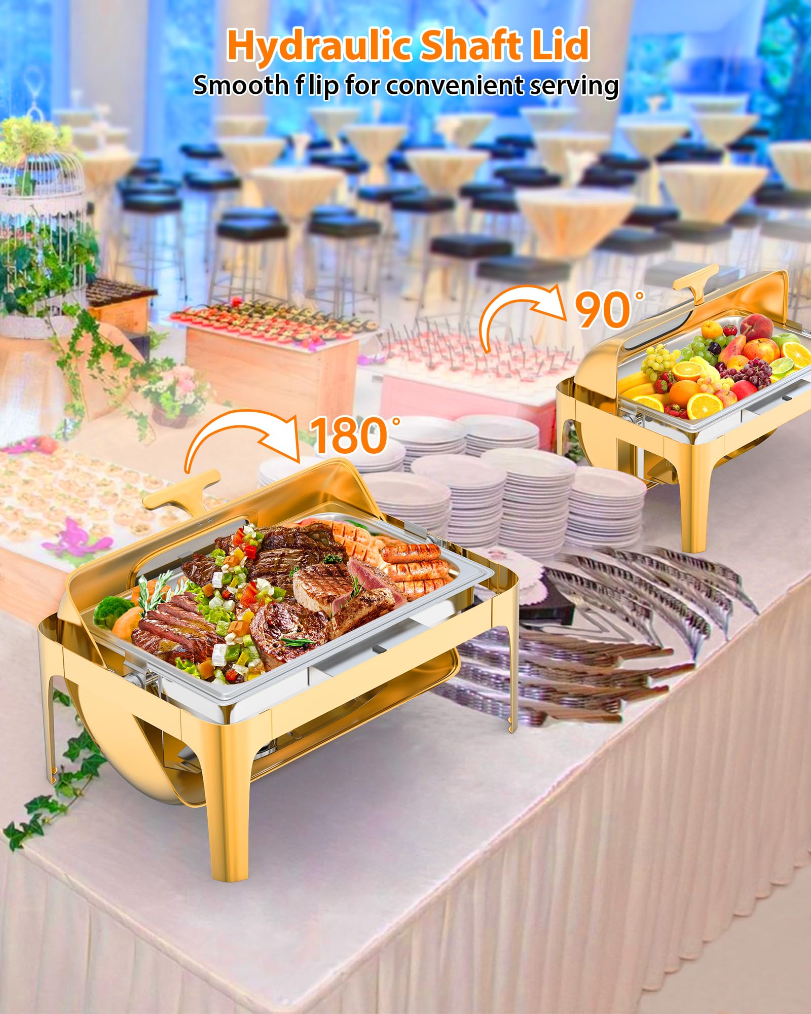 Takywep tew1MCEyOkqqp7ogGtVNgQ1fHo1S - Platos para rozaduras, acero inoxidable, dorado