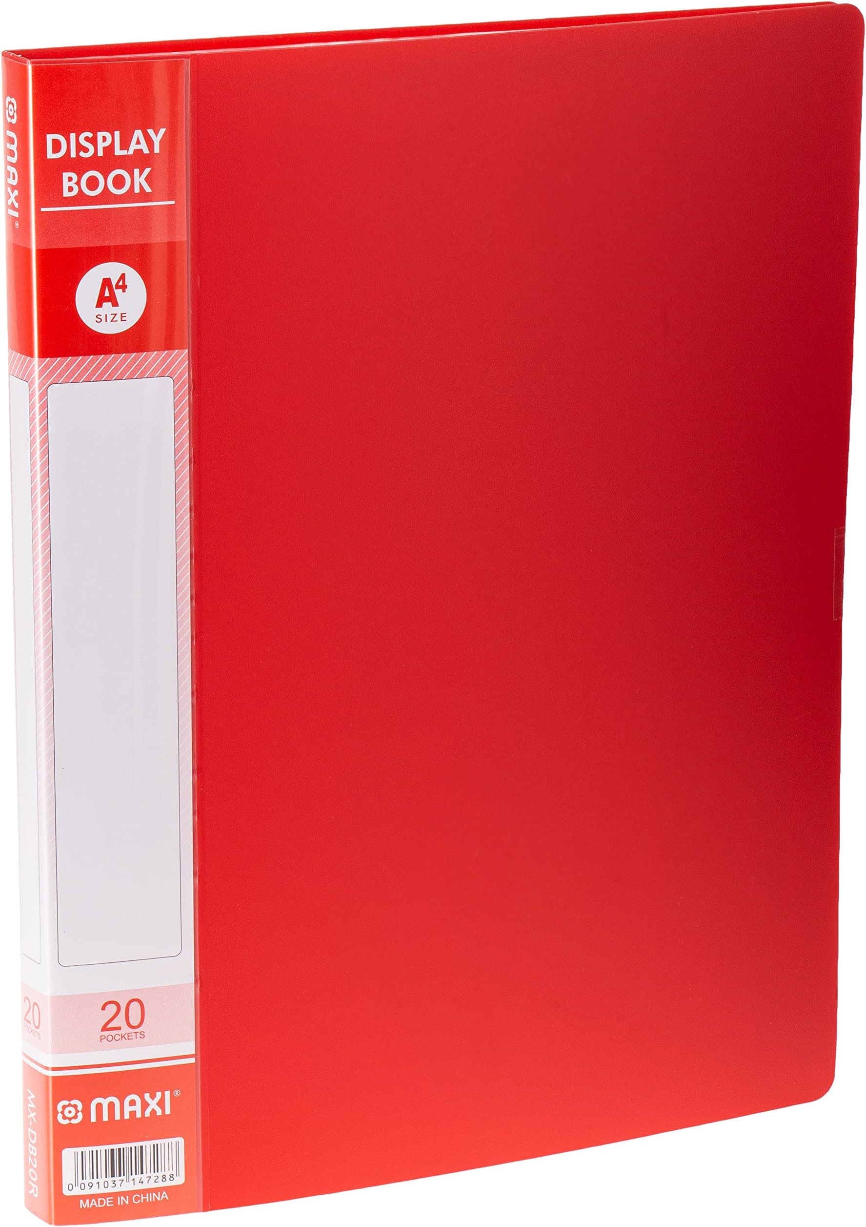 MAXI DISPLAY BOOK 20 POCKET RED
