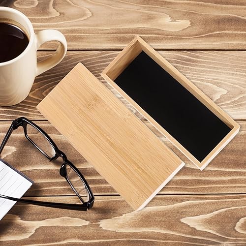Miniatura 6 de Caja organizadora de madera para gafas de sol, 1 unidad, estantes de almacenamiento de madera, contenedor de gafas de sol, estuche simple para