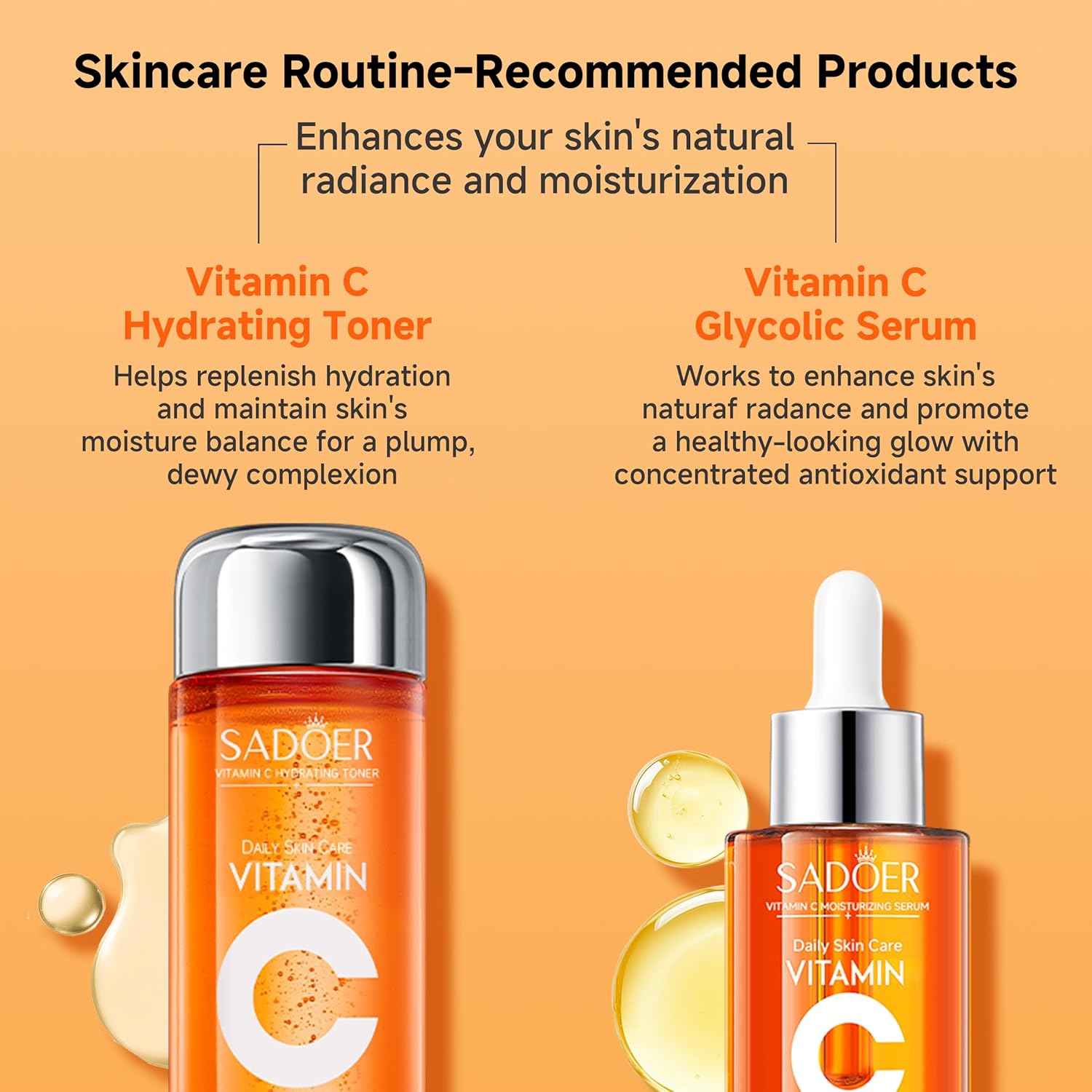 5X Vitamin C Face Cleanser 100g(2 Bottle),SADOER Facial cleanser Niacinamide & Hyaluronic Acid, Gentle Pore Refining Daily Wash for Oily &Dull Skin,Clear,Oil Balancing,TIKTOK Popular Skincare Gift