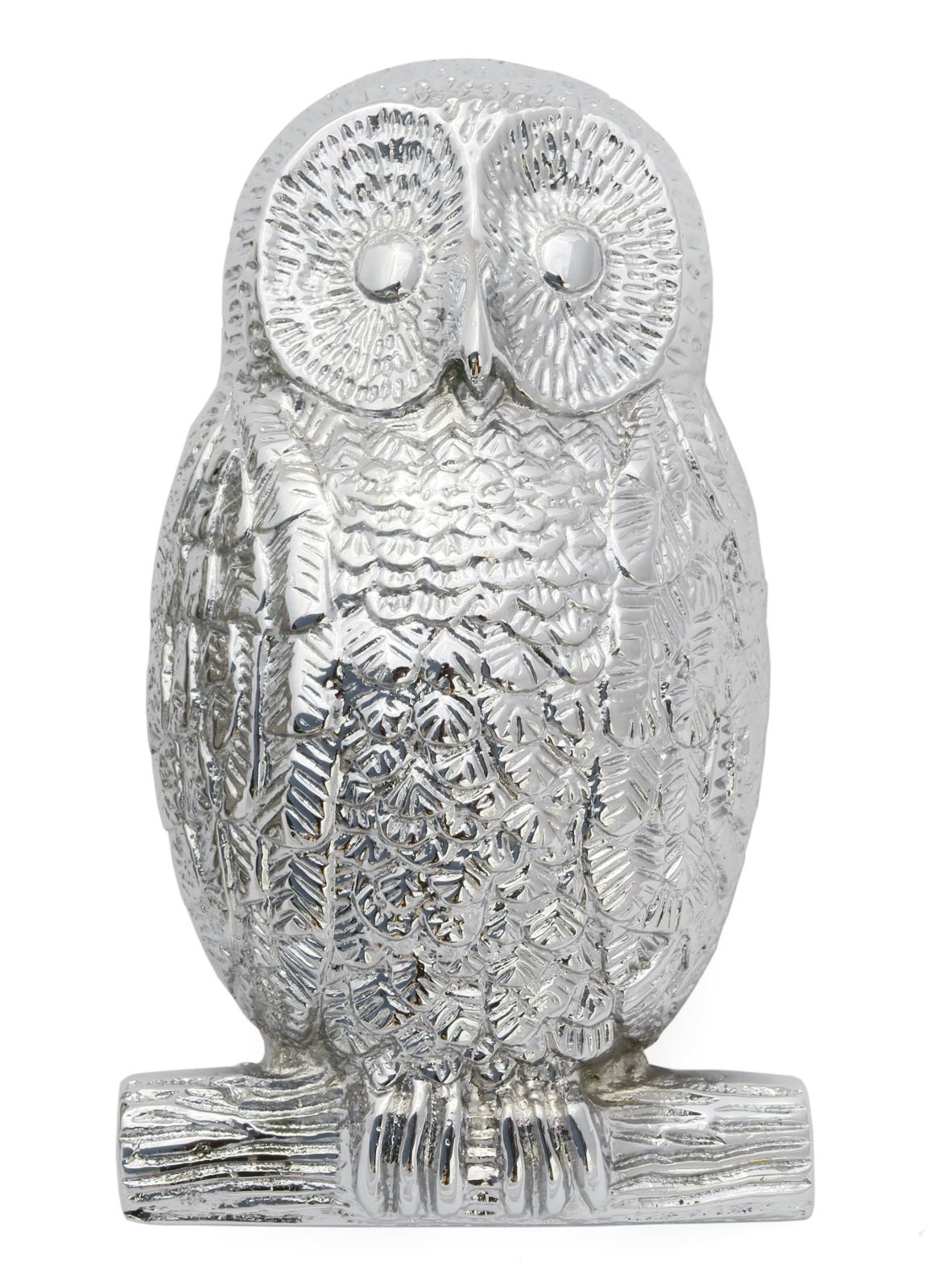 Castelion® Chrome Owl Door Knocker | Animal Door Knocker | High Quality Home Accessories | Easy to Attach Home Decor | 14cm x 8cm