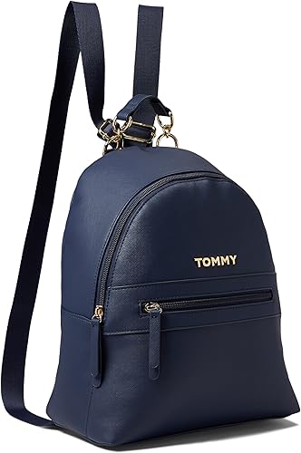 Tommy Hilfiger Kendall II - Mochila mediana con cúpula Saffiano, PVC, color azul marino, talla única, Tommy Navy, Kendall Ii - Mochila de cúpula