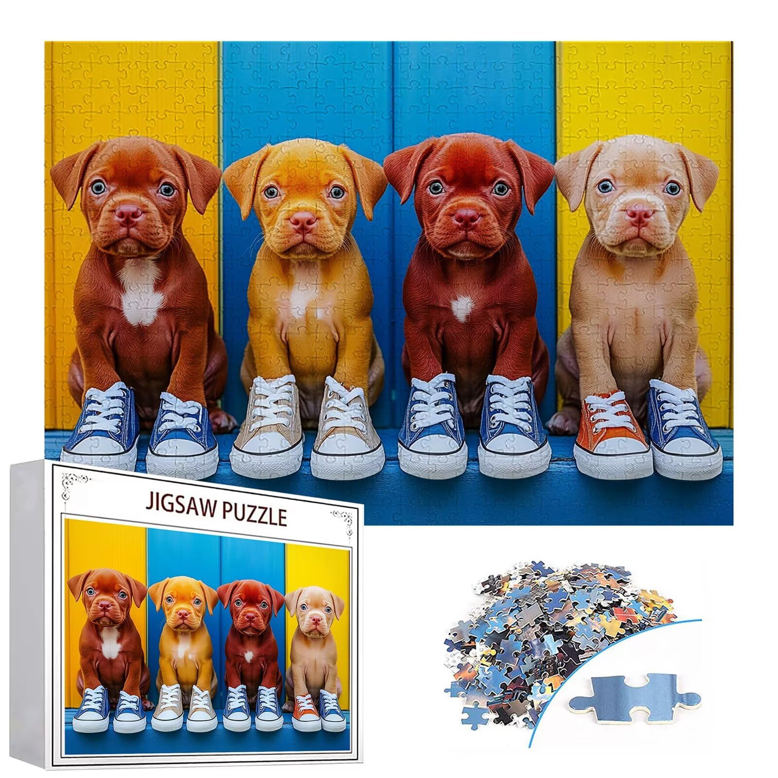 Puzzle 3000 elementów puzzle dla dorosłych pies 122 x 81 cm unikalne rzemiosło klasyczne 3D drewniane układanka do rodzinnych gier aktywnych, układanka do samodzielnego wykonania nawet do dekoracji