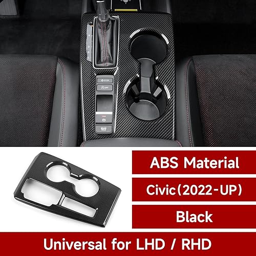 Miniatura 74 de Car Central Armrest Box Cover Decals for 2022 2023 2024 2025 Honda Civic 11th Gen Accessories ABS Carbon Fiber Interior Stickers