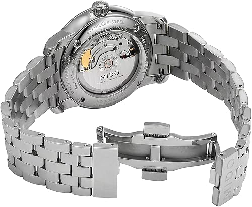 Miniatura 5 de Mido MIDO-M86004181 Baroncelli - Reloj analógico suizo automático plateado para hombre