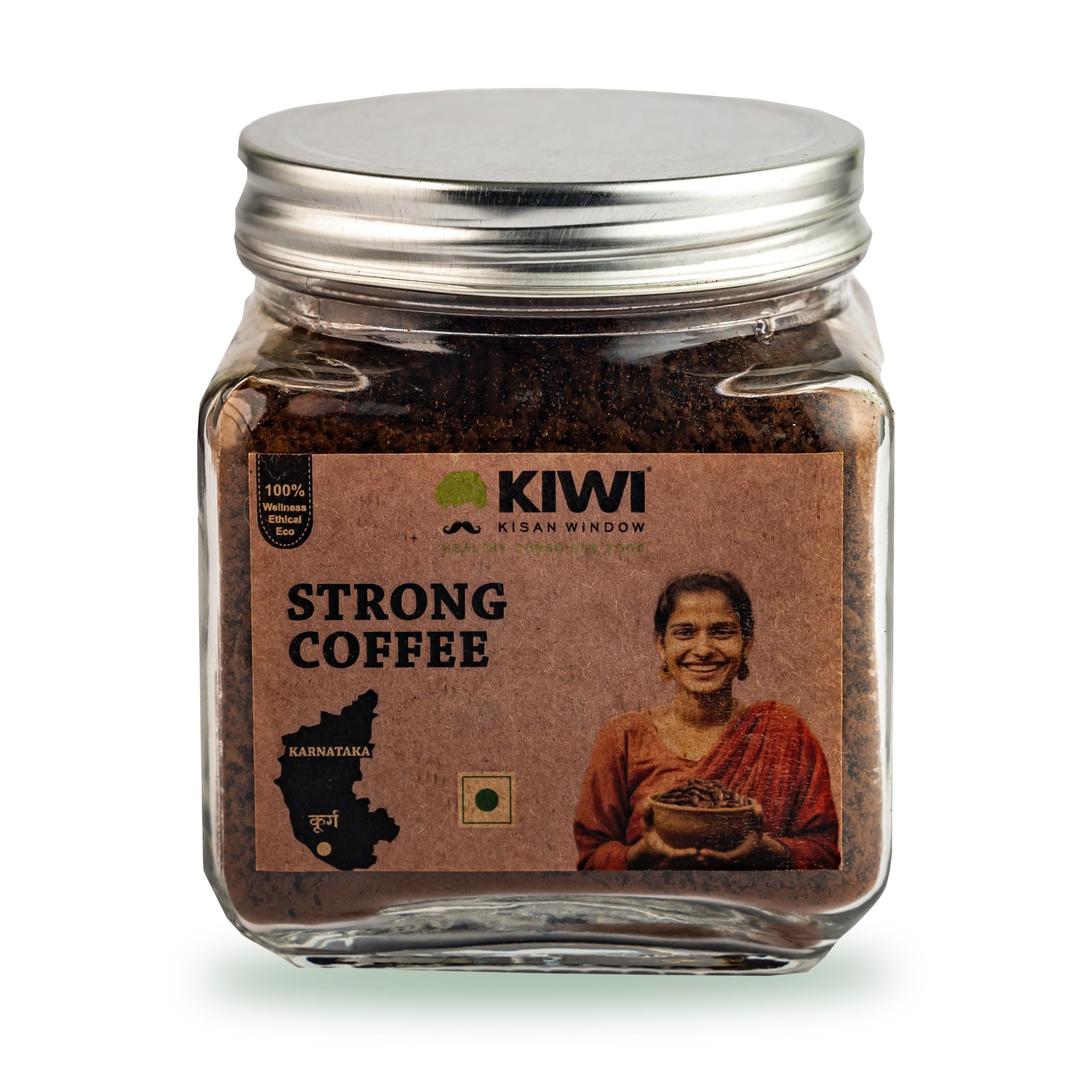 KIWI (Kisan Window) Strong Coffee - 150g | 100% Pure Blend | Hand Roasted | Dark Roast For Intense Flavour | Aromatic & Flavour Rich Arabica Coffee | Intense Robust Strong Coffee- 150g (B0D9HXST8F) Amazon Price History, Amazon Price Tracker