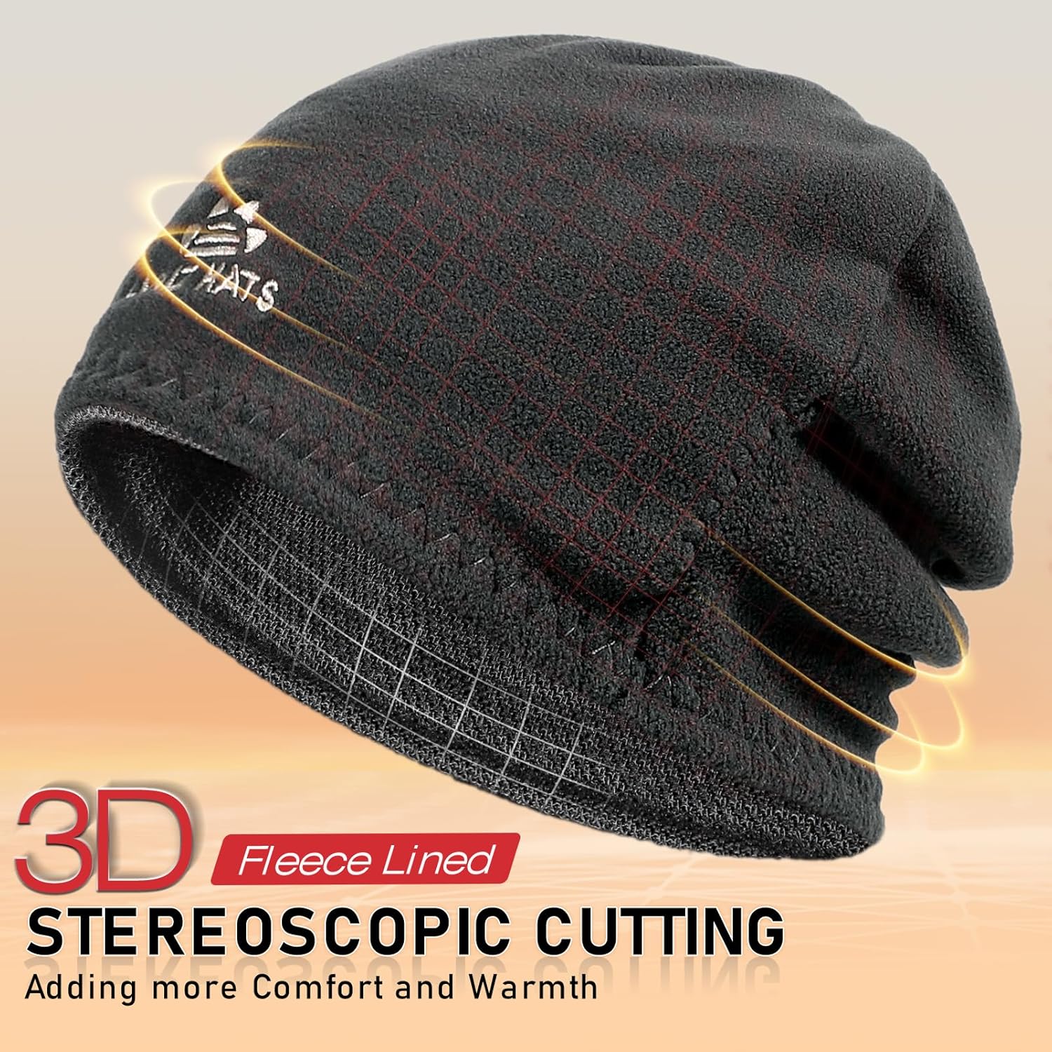 Lvaiz Mens Winter Beanie Hat Warm Fleece Lined Skull Cap for Men Reversible Women Windproof Watch Hat Knit Warm Unisex Beanie - Image 3