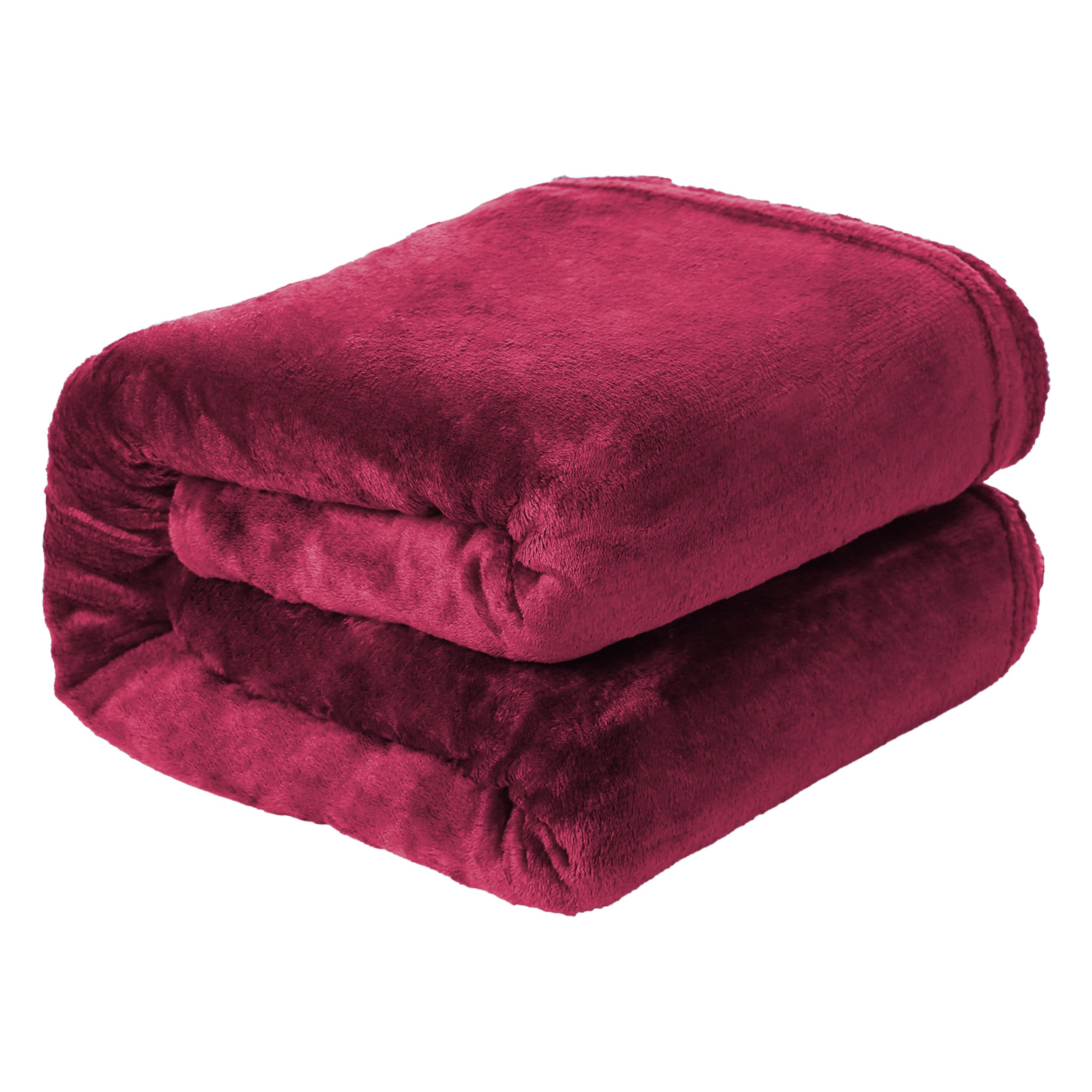Etrexonline Manta de Franela Premium 100% Microfibra: Tacto Ultra Suave, Cálida y Mullida para Sofa, Cama y Sobrecama - Flannel Blanket de Calidad - 130x160cm Rojo