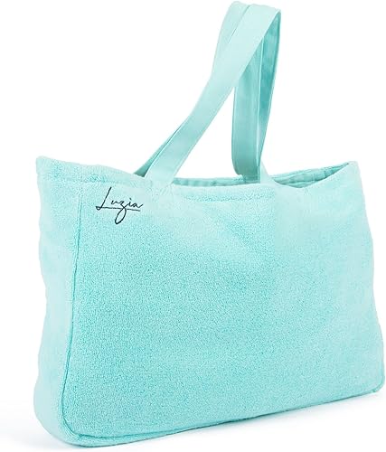 Luzia Bolsa de playa y piscina, extra grande, reversible, hecha de algodón suave de alta calidad
