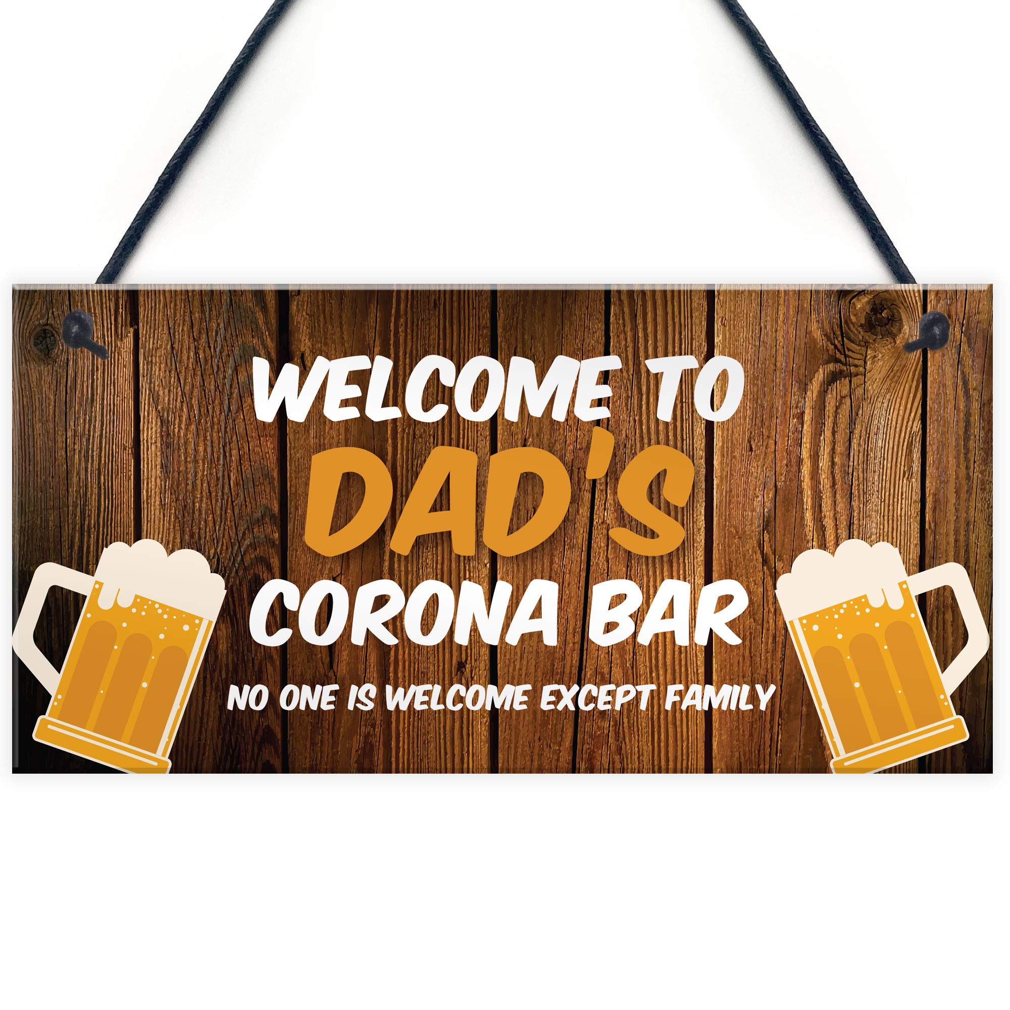 Red Ocean Personalised Novelty Corona Quarantine Bar Sign Novelty Gifts For Him Home Bar Decor Gifts
