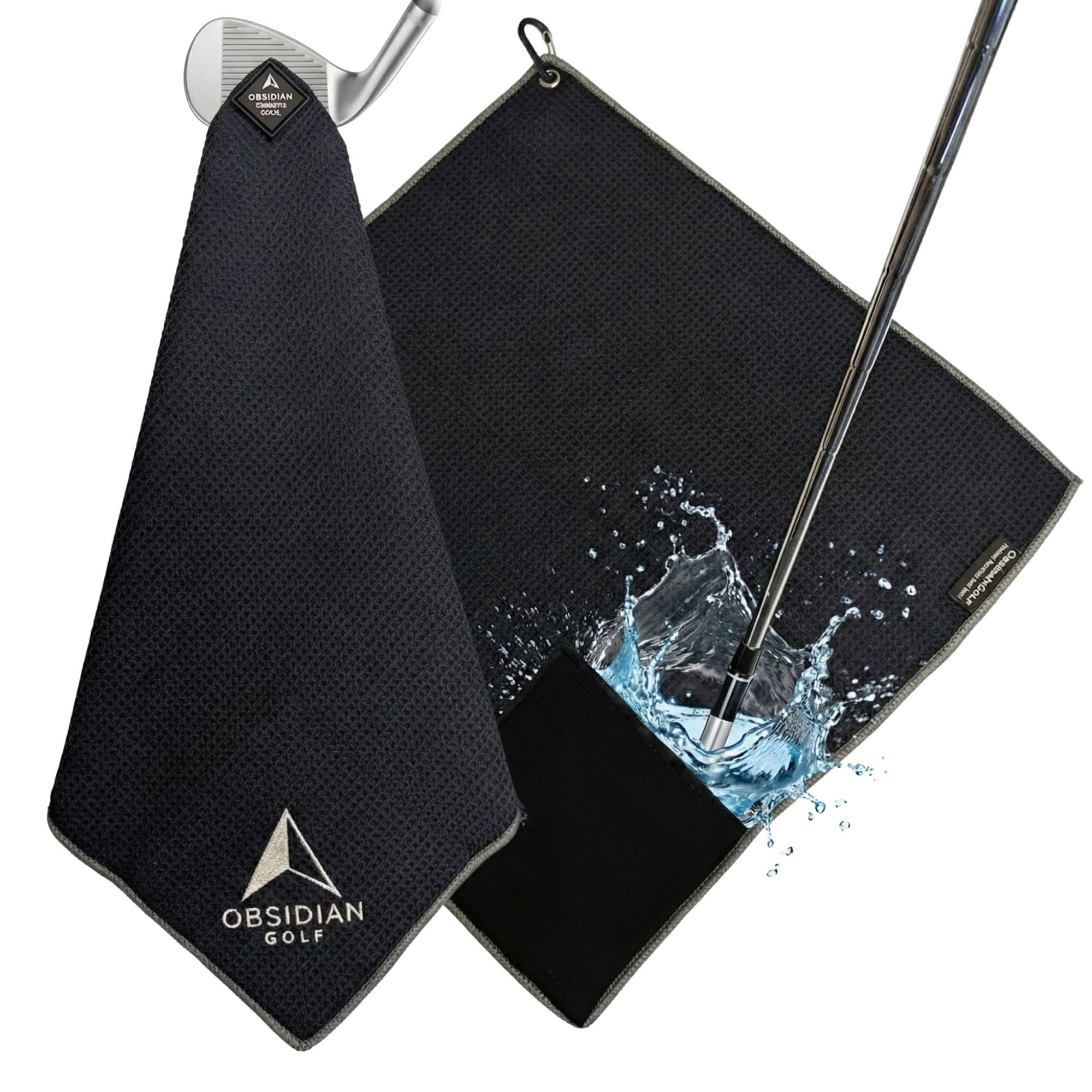 Golf Towel with Magnet Hydro Pocket Premium Full-Size Golf Towel HydroPouch Stays Wet for Cleaning Clubs Easily Attaches