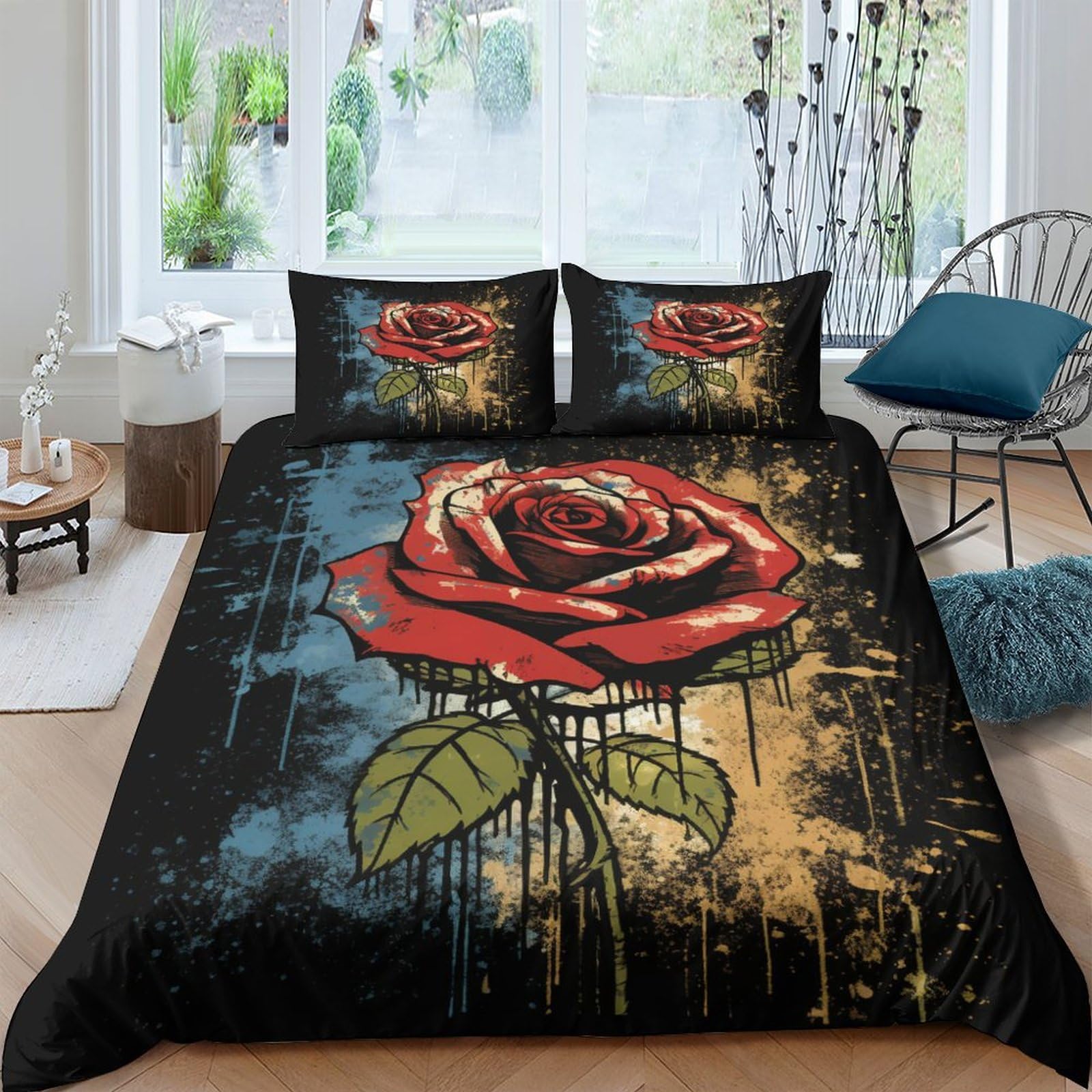 Housse de couette roses anciennes pour créer un cocon cosy en famille