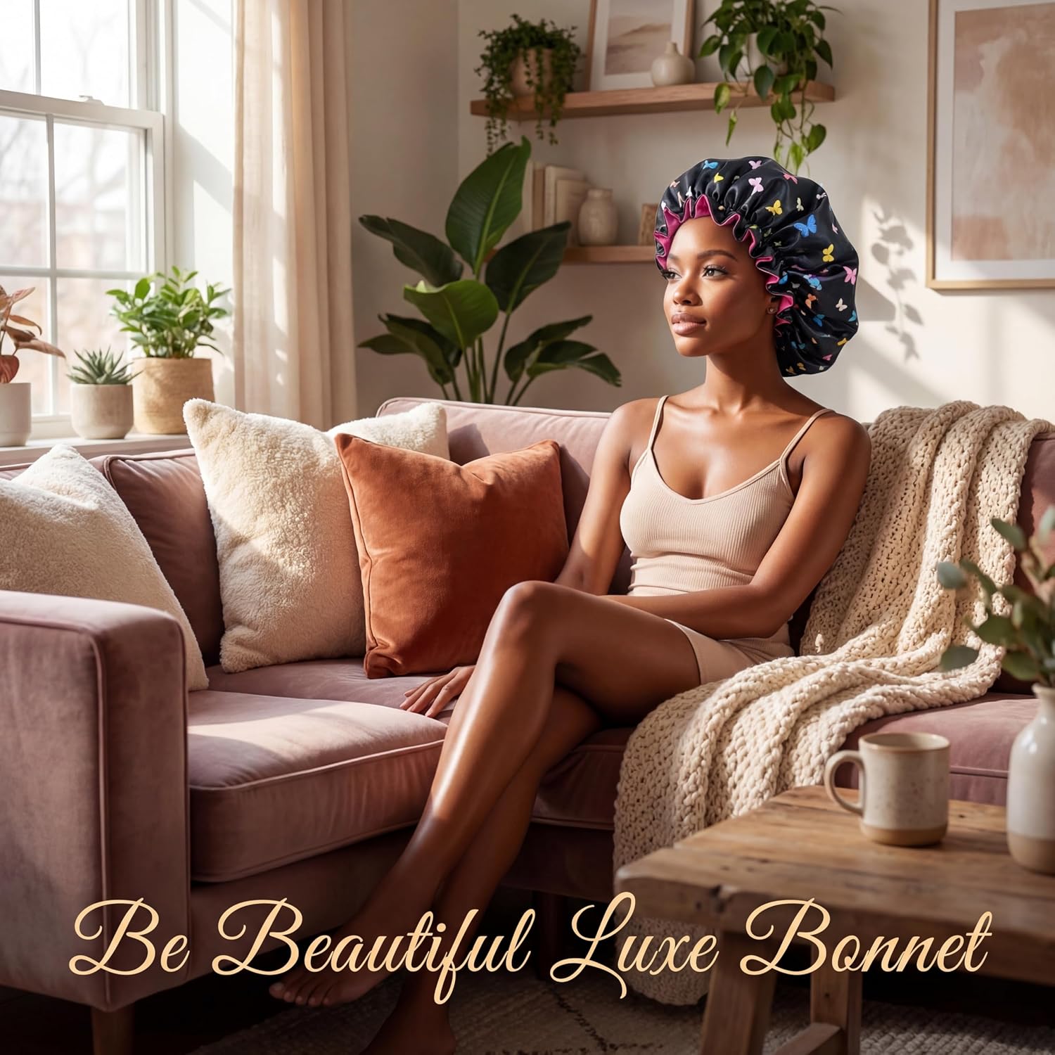 Discover Premium Ruffle Silk Satin Sleeping Bonnets Hair, Moisture Retention, and All-Night Comfort.