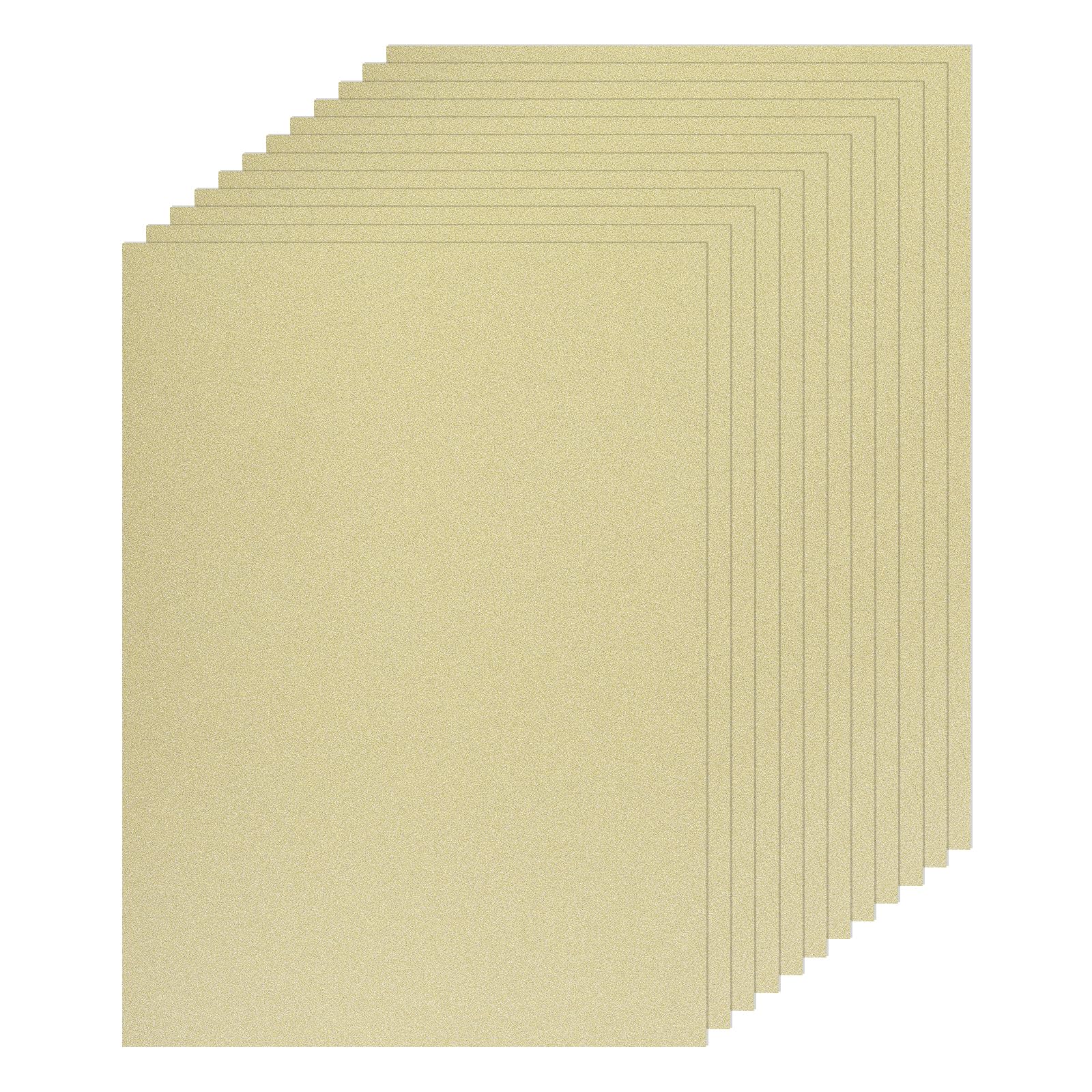 sourcing map 10 Sheet Light Gold Glitter Card Stock, 8"x11" A4 Shimmer Paper,250gsm One-Sided Cardstock for DIY Crafts, Scrapbooking, Party Decorations, Invitations