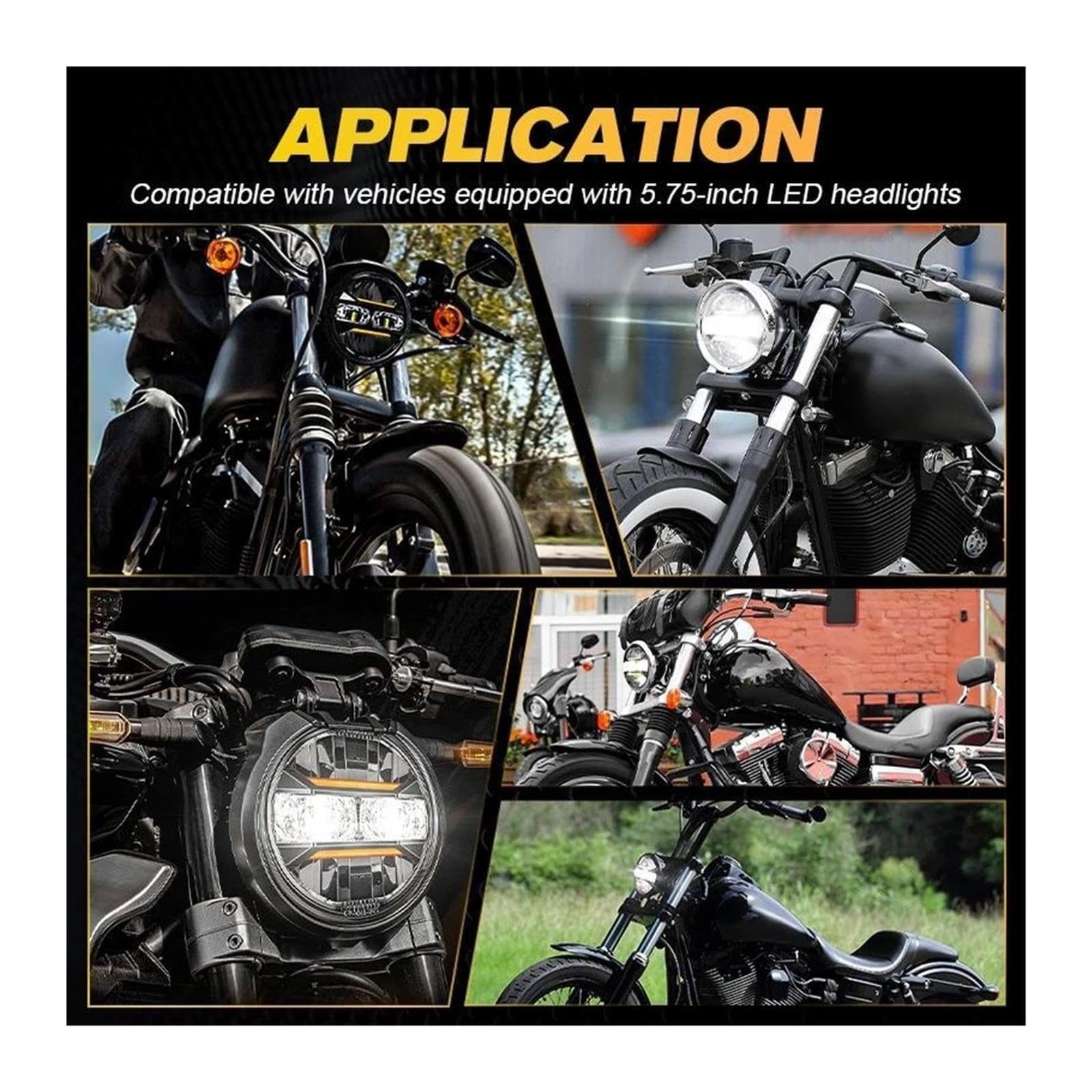 Pasuje do Harley H0nda okrągły reflektor LED motocykl uniwersalny
