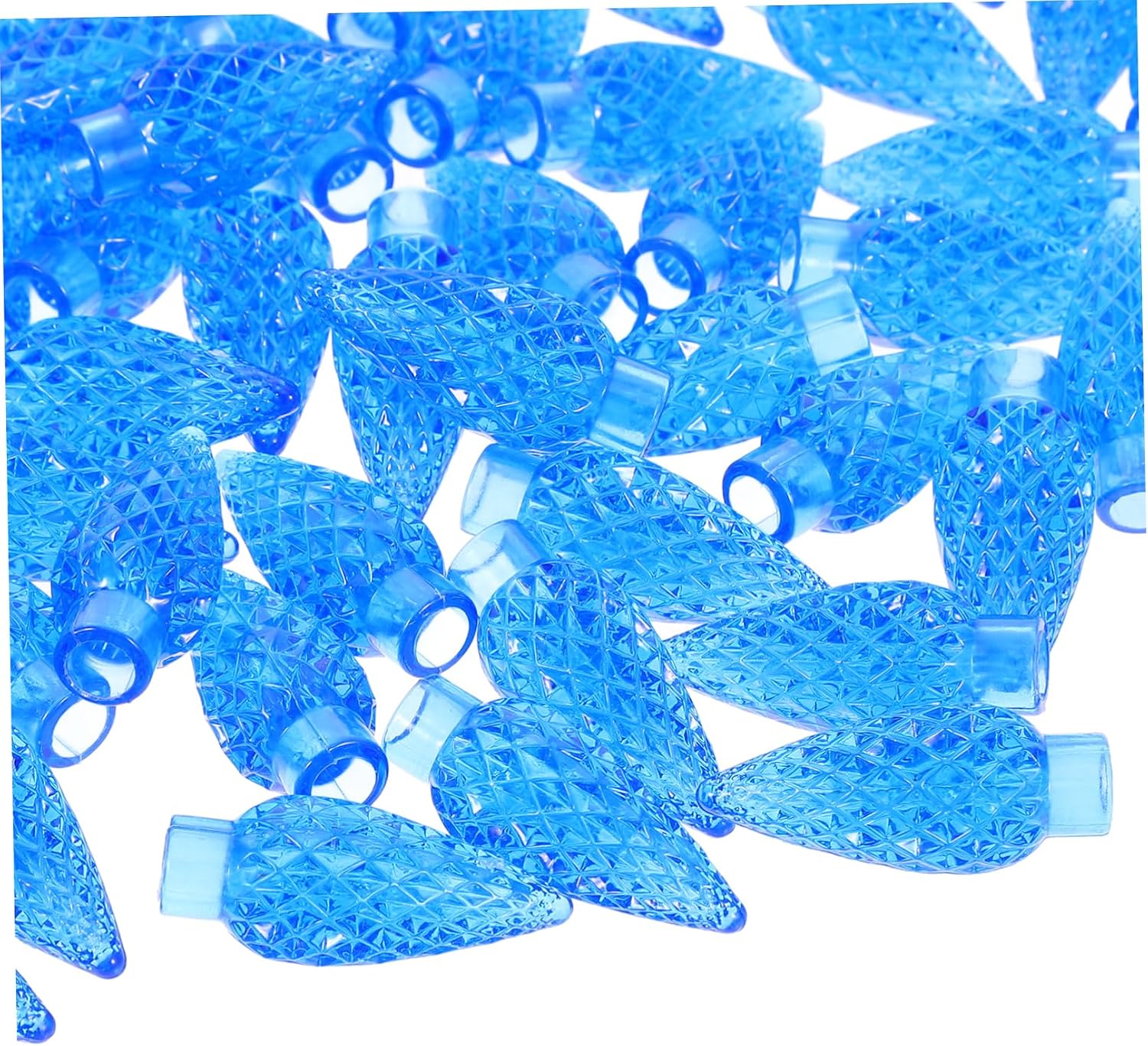 100pcs Blue Nut Pendant Garden Decoration Light Bulb Covers Replacement Bulbs Covers for Outdoor String Lights Decorative