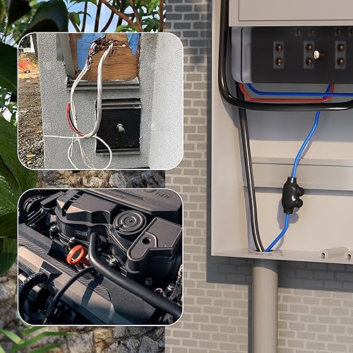 Miniatura 6 de Paquete de 5 conectores aislados de empalme en línea 2-14 AWG de aluminio a cobre, conectores de cable con aislamiento hexagonal Allen ranurado de