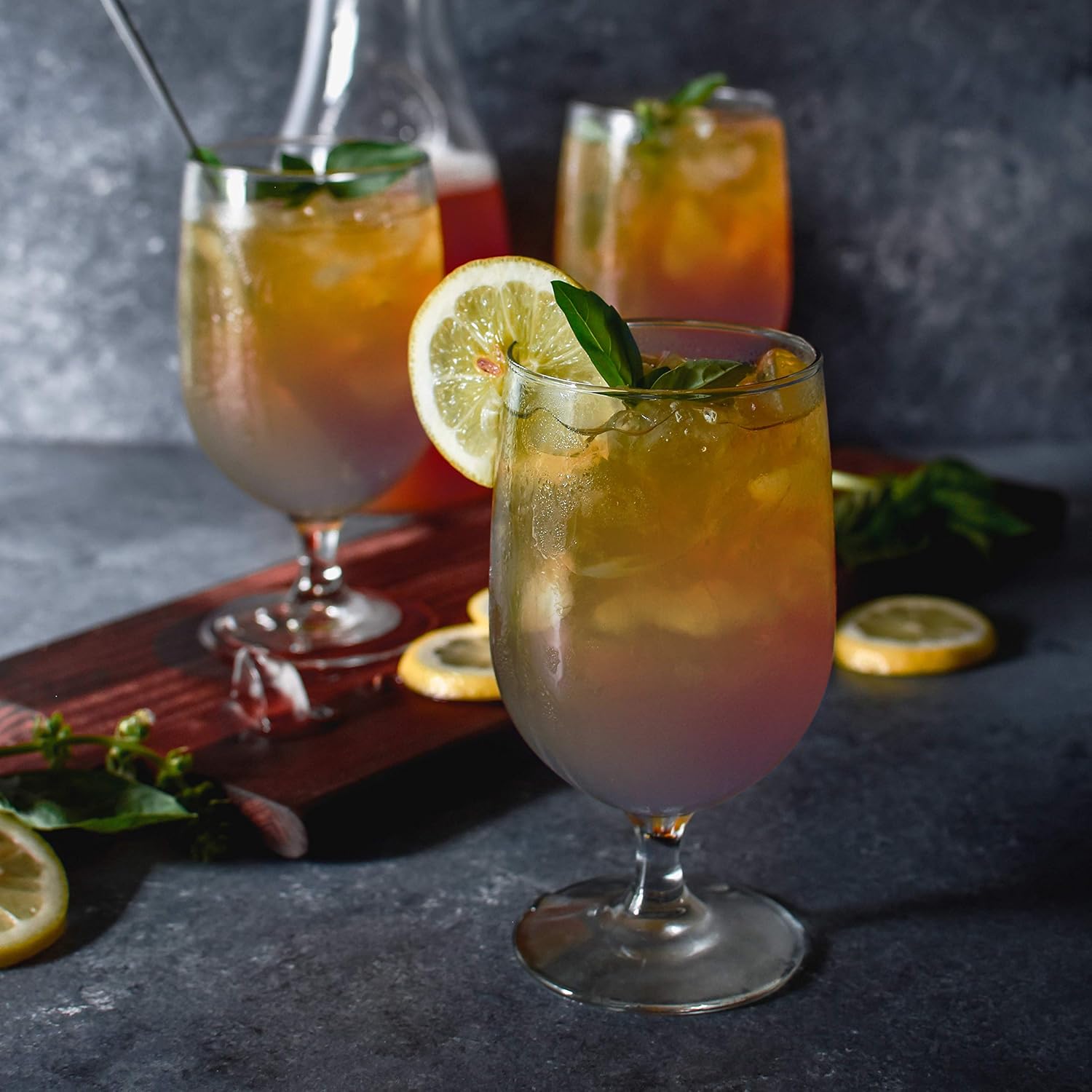  | Libbey Montibello Iced Tea Goblet Beverage Glasses, 16-ounce, Set of 6: Iced Tea Glasses