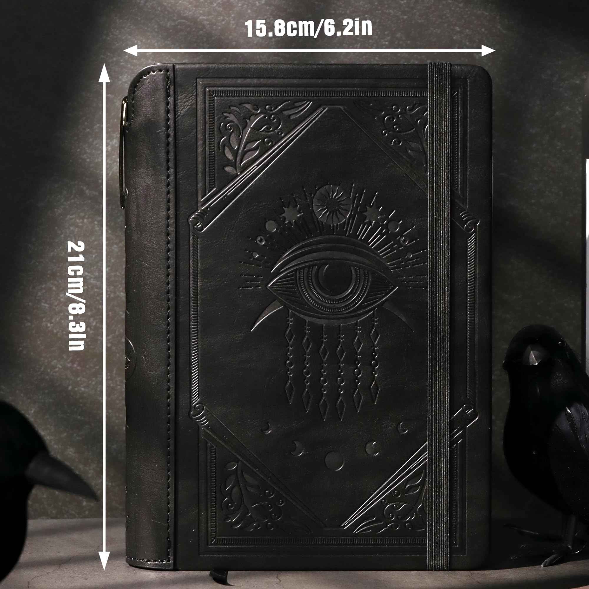 TIEFOSSI Journal Ligné Pour Homme Et Femme - Journal En Cuir Avec Stylo - Carnet A5 Avec Couverture Rigide - Pour Le Travail, Le Journal, Les Voyages Et L'école, Papier épais De