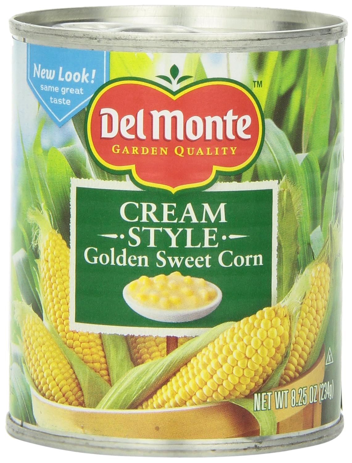 Del Monte Cream Style Sweet Corn, 8.25 oz Cans (Pack of 12) - Crisp, Fresh-Picked Super Sweet Corn