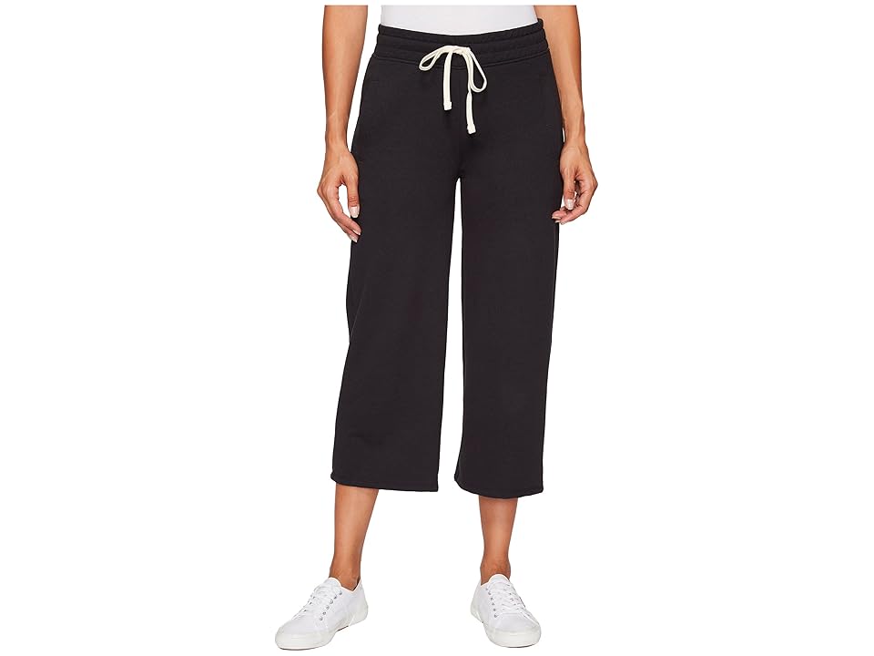 

Alternative Vintage French Terry Sunday Terry Culotte (Black) Women's Clothing