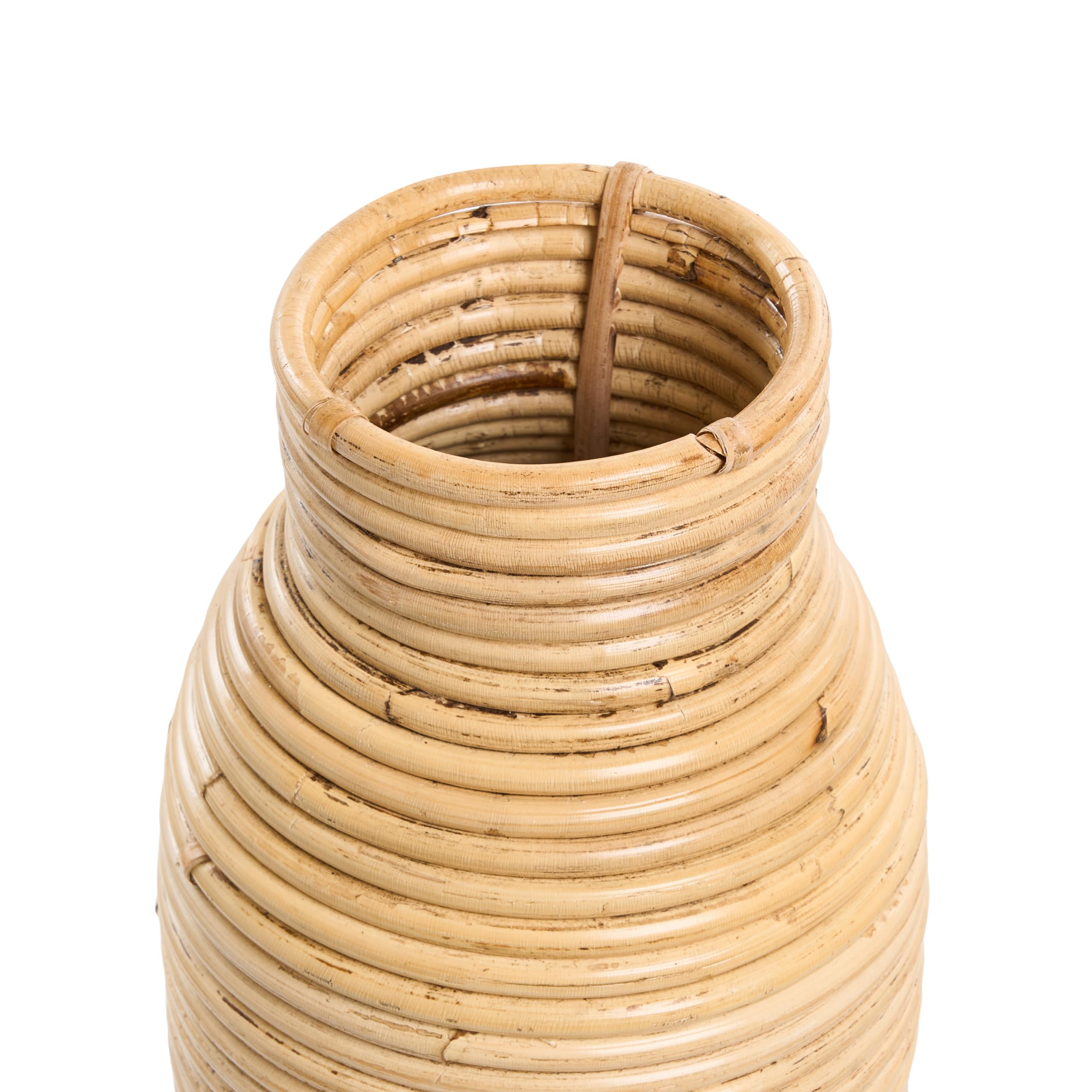 Dekoracyjny wazon na zewnątrz i do wewnątrz z rattanu w stylu boho 55 cm rattan naturalny Premana