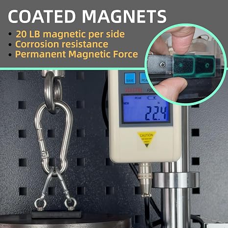 Magnetpro PP Plastic Coated Magnet 20 LB Force Double-Sided Magnetism
