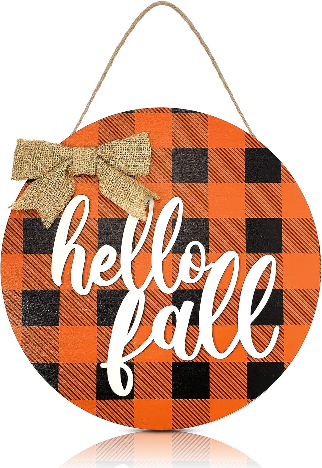 Waydress Hello Fall Wooden Welcome Sign Thanksgiving Day Plaid S Construyamos Checor Com