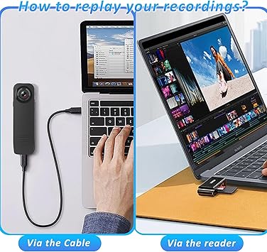 Mini Body Camera with Audio & Video Recording - Small POV Cam 1080P with 64G Card - Wearable Personal Portable Cameras Recorder DV - Night Version Camcorder for Security Work Records Guard Traveling