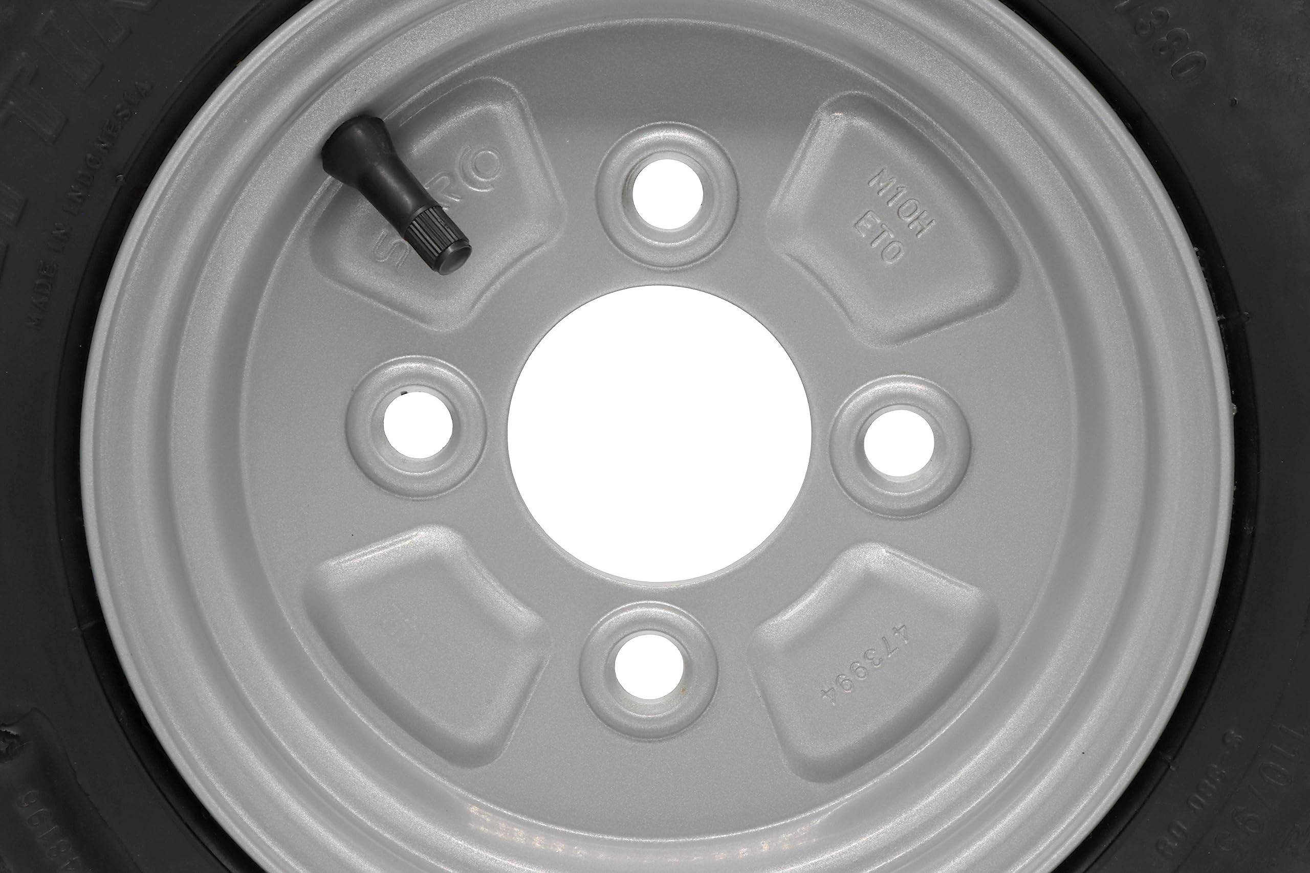 trailer parts4u Deli Roue de rechange pour remorque 4.00-8 4.80-8 4PR 62M pour roue complète Stema DDR Grand trou central ou seul 8 pouces