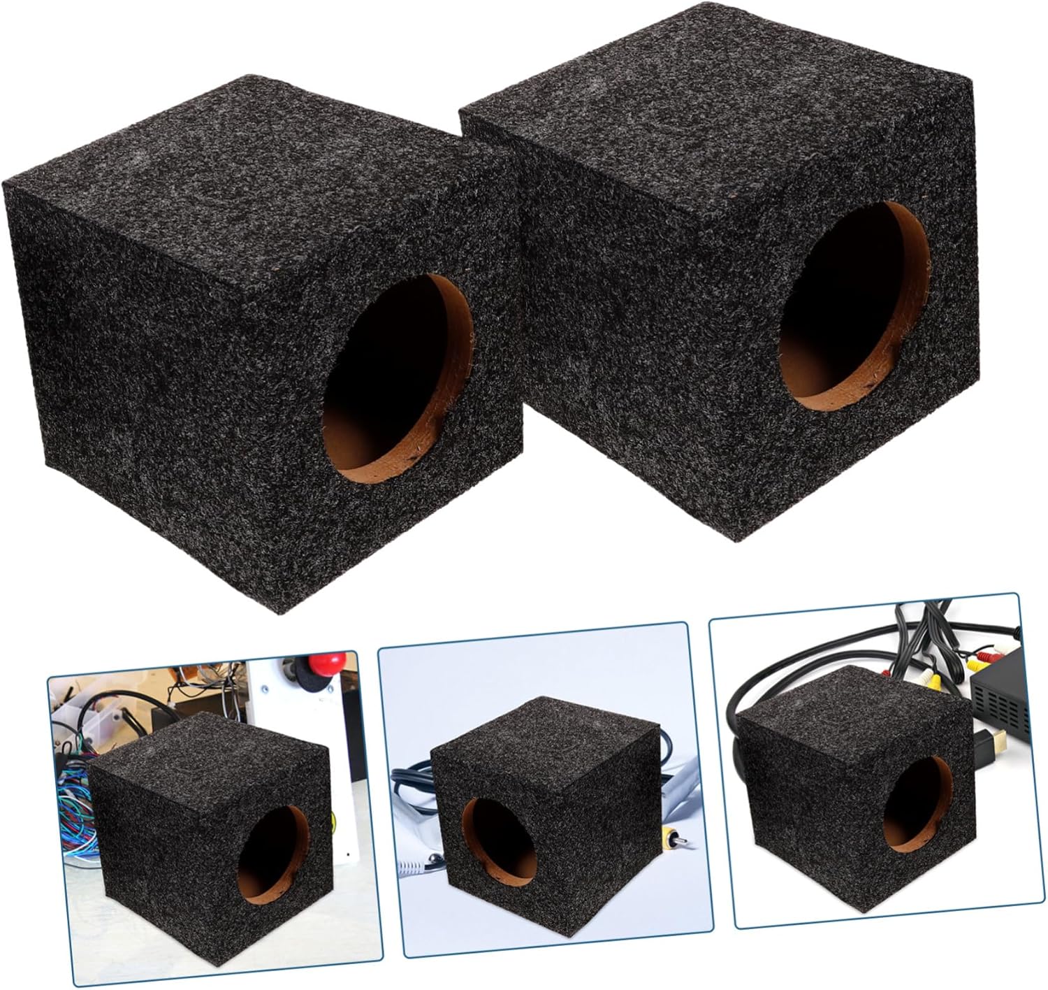 Vaguelly Single Speaker Enclosure Subwoofer Box for Car Subwoofer Speaker Ported Replacement