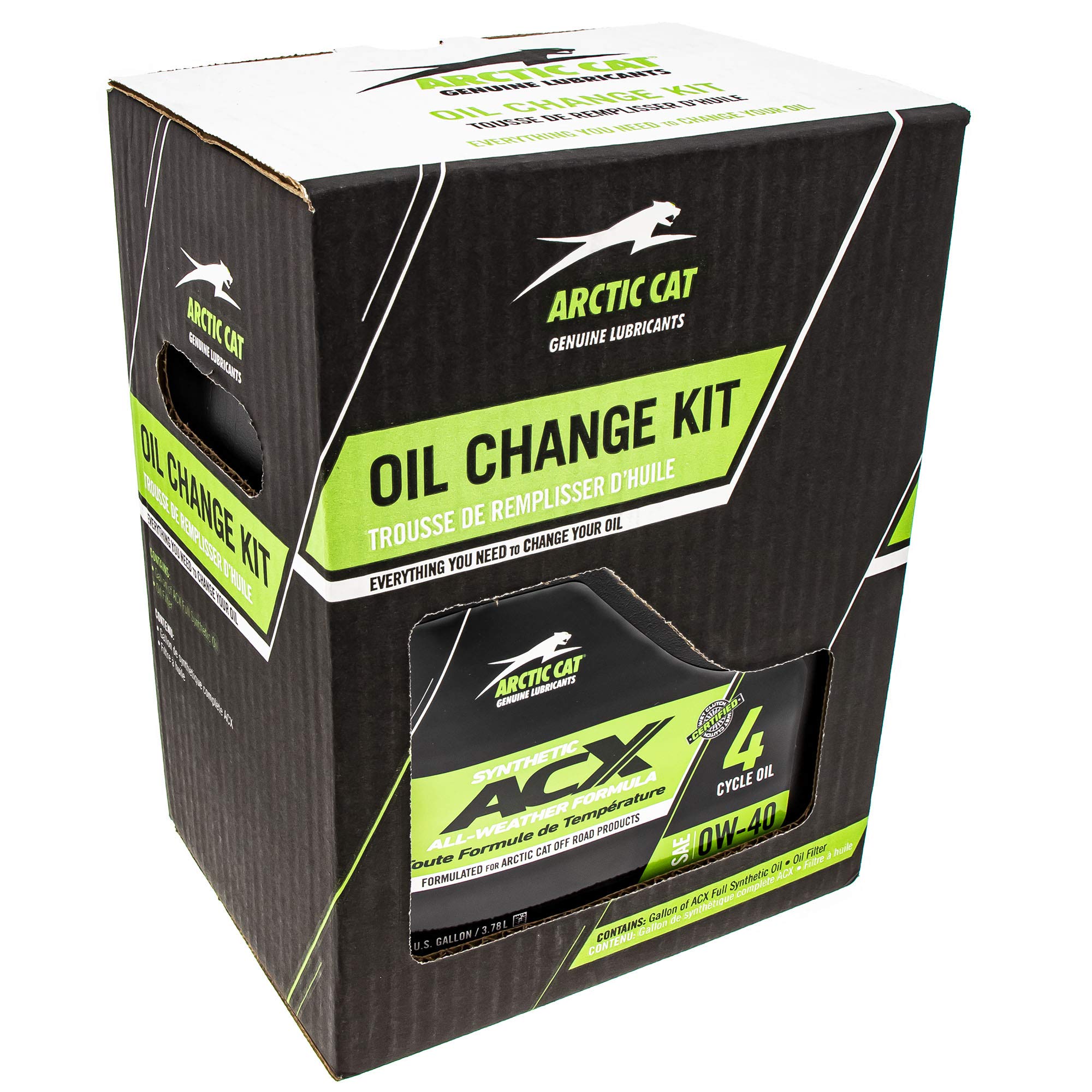 Arctic Cat 2436-847 ACX 0W-40 Synthetic Gallon Oil Change Kit for 18-20 Wildcat XX