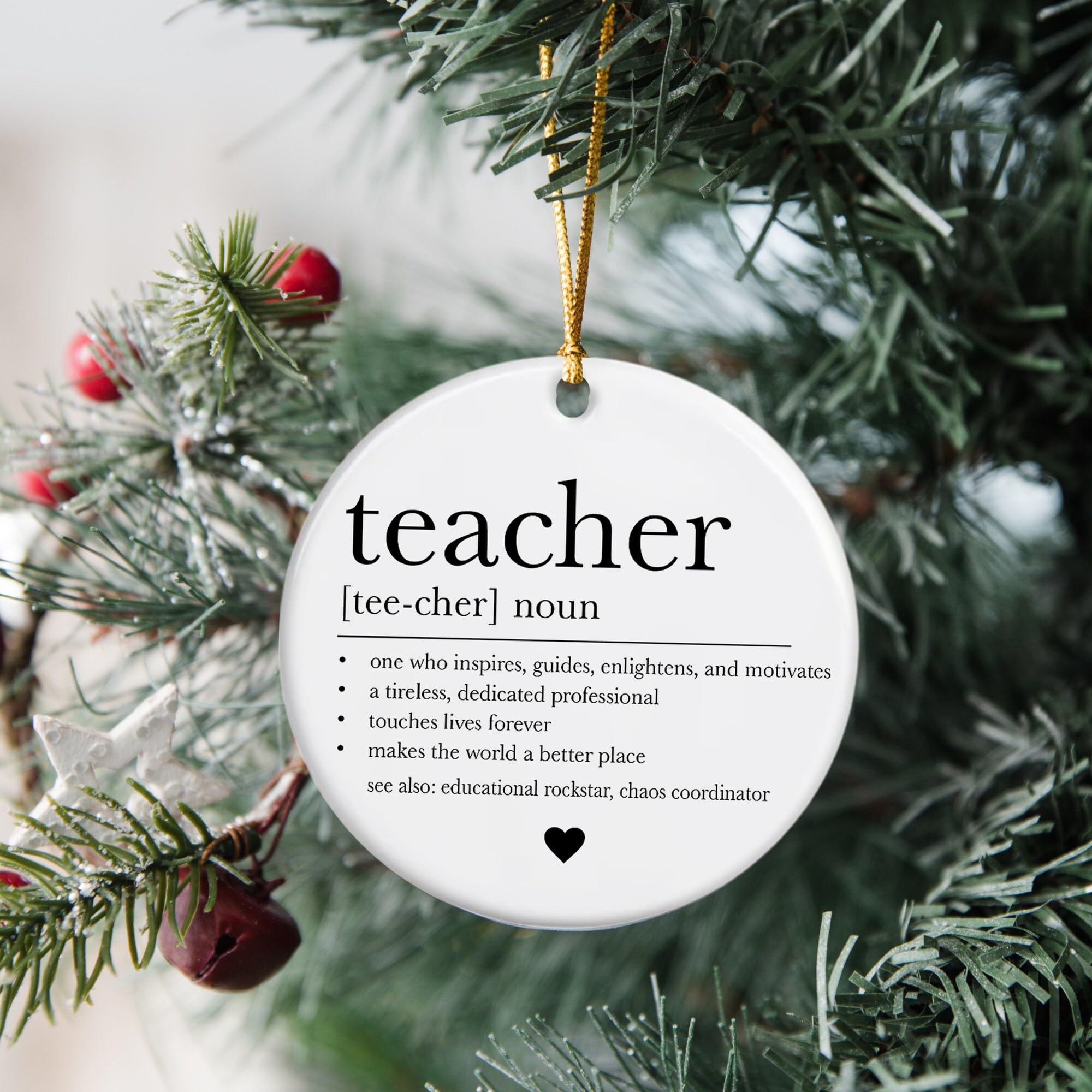 Décoration de Noël en céramique cadeau haut de gamme enseignant