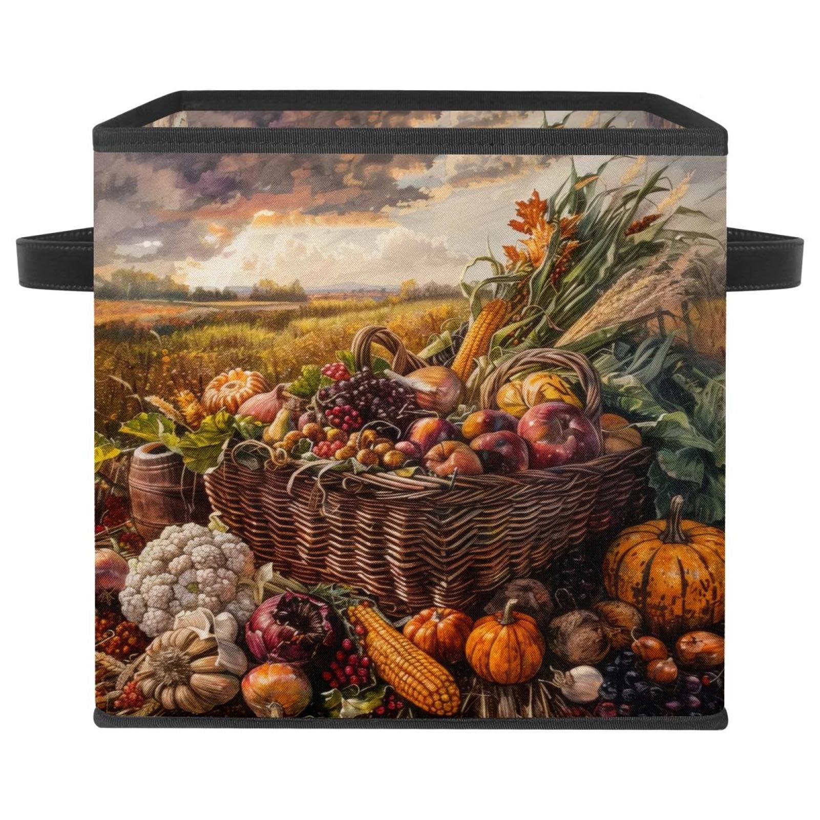 Organiser les vêtements facilement grâce au grand panier de rangement pliable 28cm