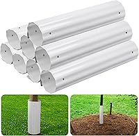 Tlswshsy 8-Pack Expandable Tree Guards - Flexible Bark Protectors for Saplings from Weed Whackers, Trimmers & Animals