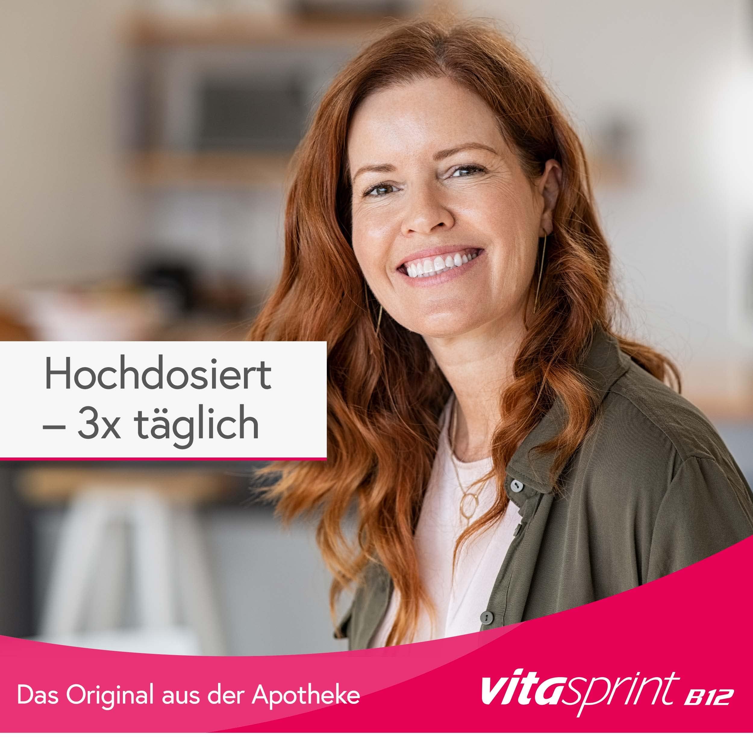 Vitamin B12 - Vitasprint B12 Kapseln, 50 St. - Mit Vitamin-B12 zur Besserung des Allgemeinbefindens, für mehr Energie und weniger Müdigkeit und Erschöpfung