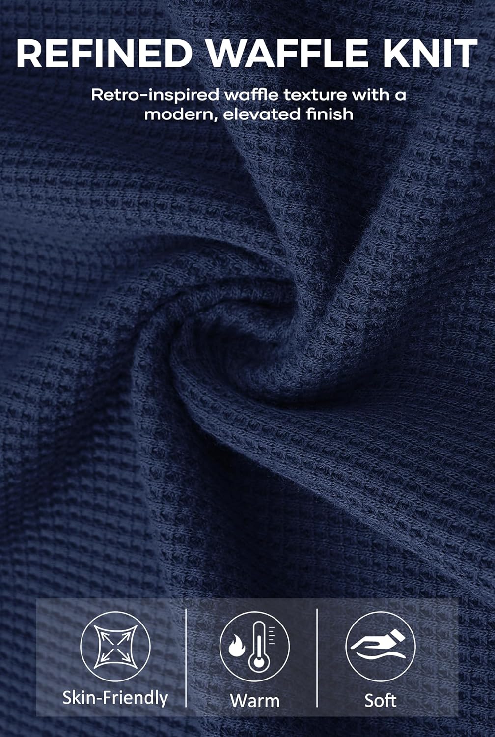 Men's Waffle Polo Stretch Textured Casual Loose fit Soft Collared Pullover (S-2XL) - Image 5