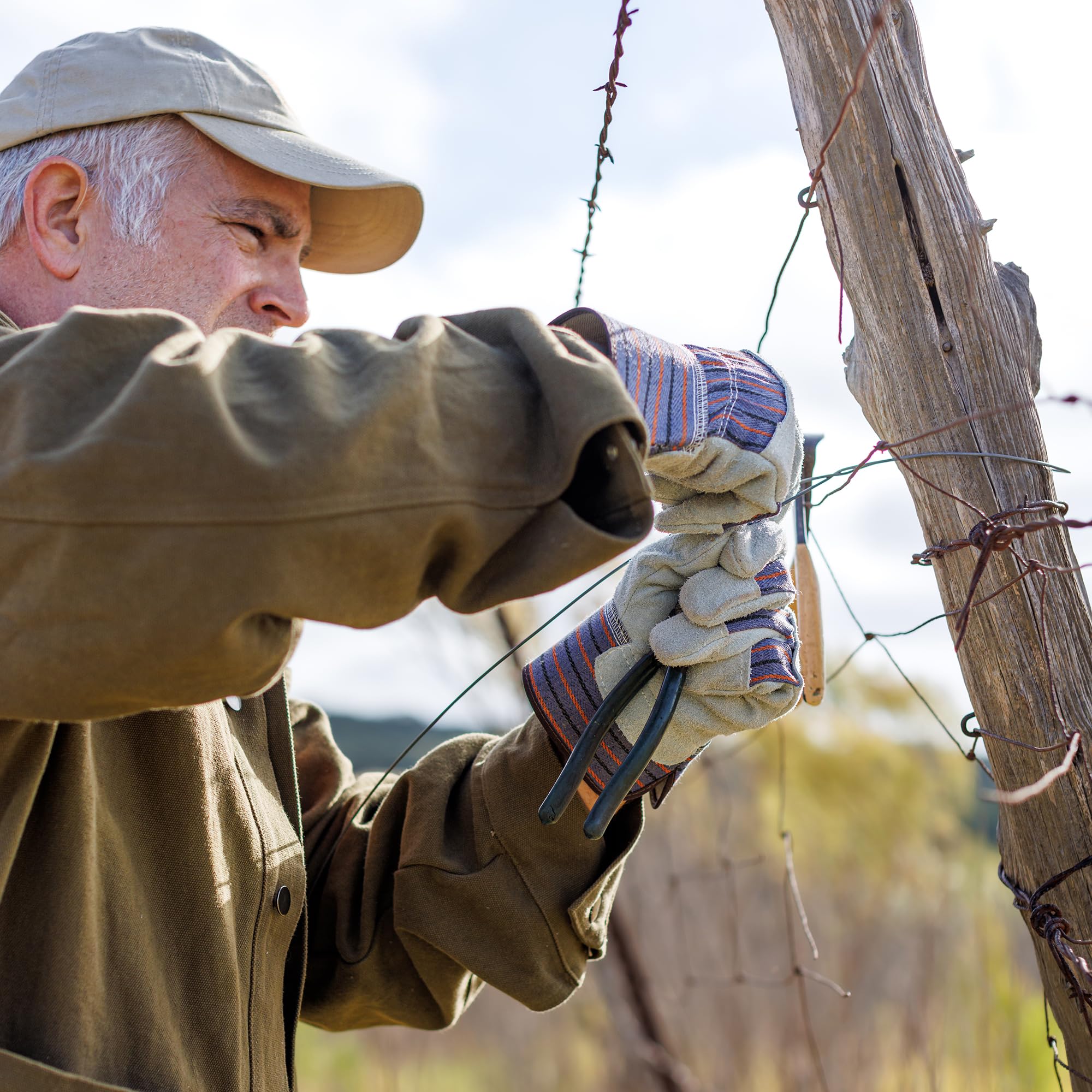 Wells Lamont Mens Leather Palm Work Gloves with Heavy Duty Reinforced Palm Large 12T — view 5