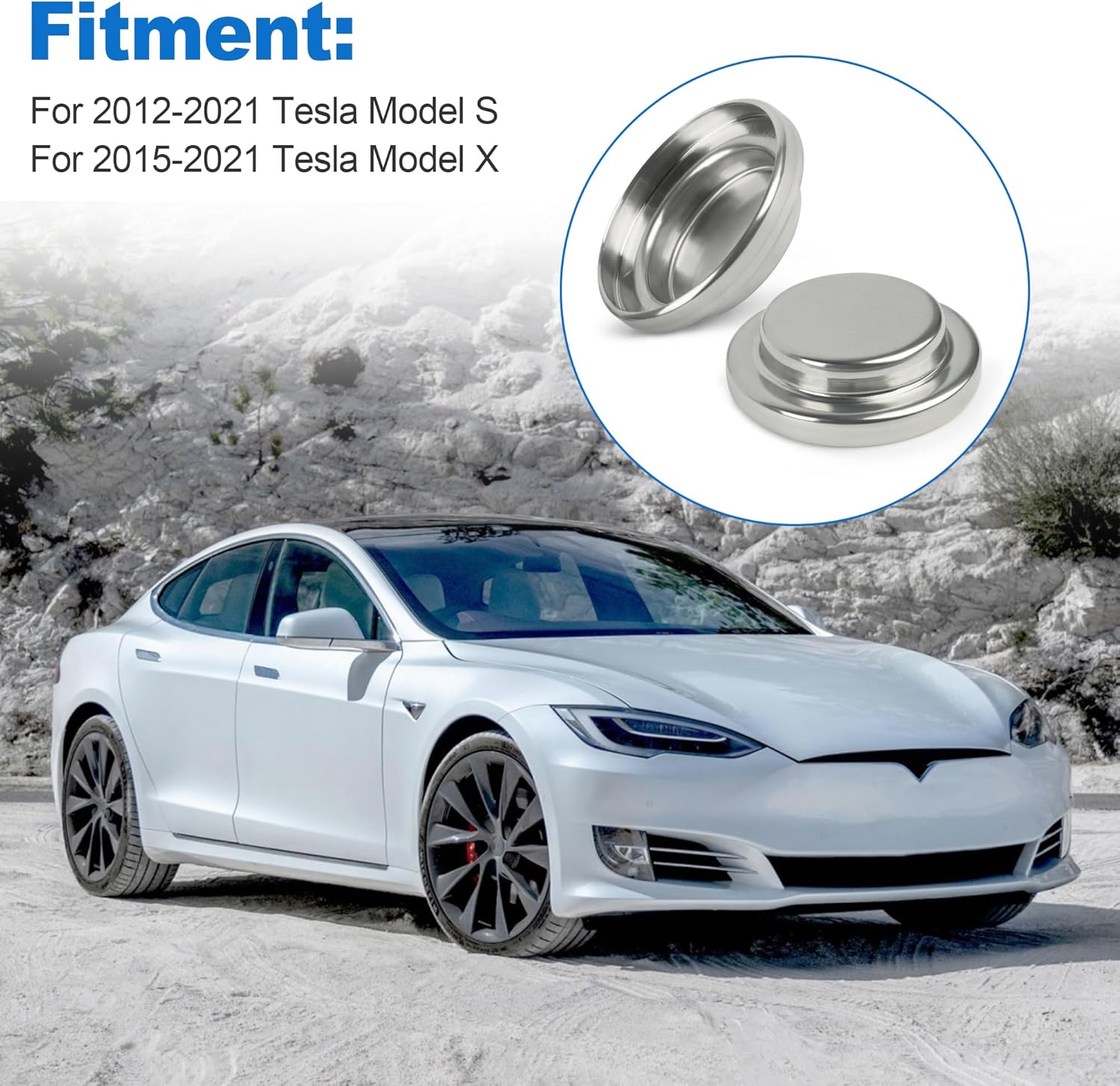 2PCS LDU Rotor Coolant Delete Cap Large Drive Unit Manifold Bypass Caps For Tesla Model S 2012-2021, X 2015-2021 Axle Seal Leak Fix