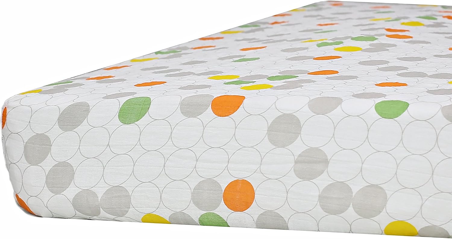 Kadut Kids 100% Muslin Cotton Fitted Crib Sheet Midnight Magic Collection (Single Pack, Modern)