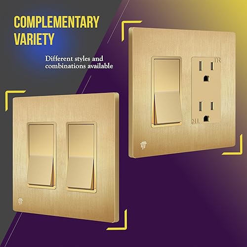 Miniatura 800 de ENERLITES SI8834-BK - Placa de pared decorativa sin tornillos, cubierta de enchufe segura, 4 entradas, 4.68 x 8.30 pulgadas (alto x largo), Negro