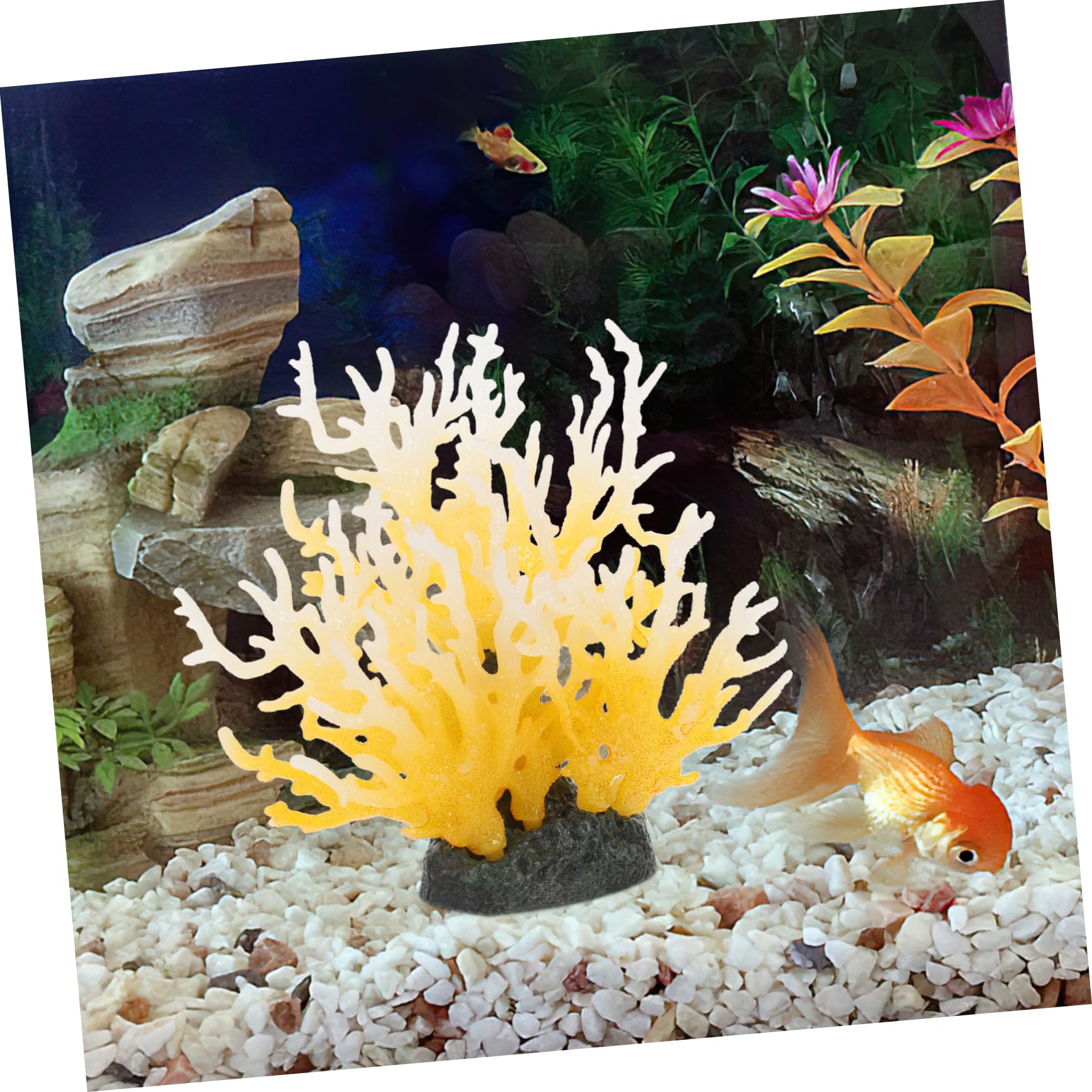 POPETPOP 3 Sztuk Sztuczny Koral Akcesoria Do Akwarium Realistyczny Koral Wystrój Blat Figurka Wystrój Domu Dostaw Akwarium Rzeźba Fish Tank Fałszywy